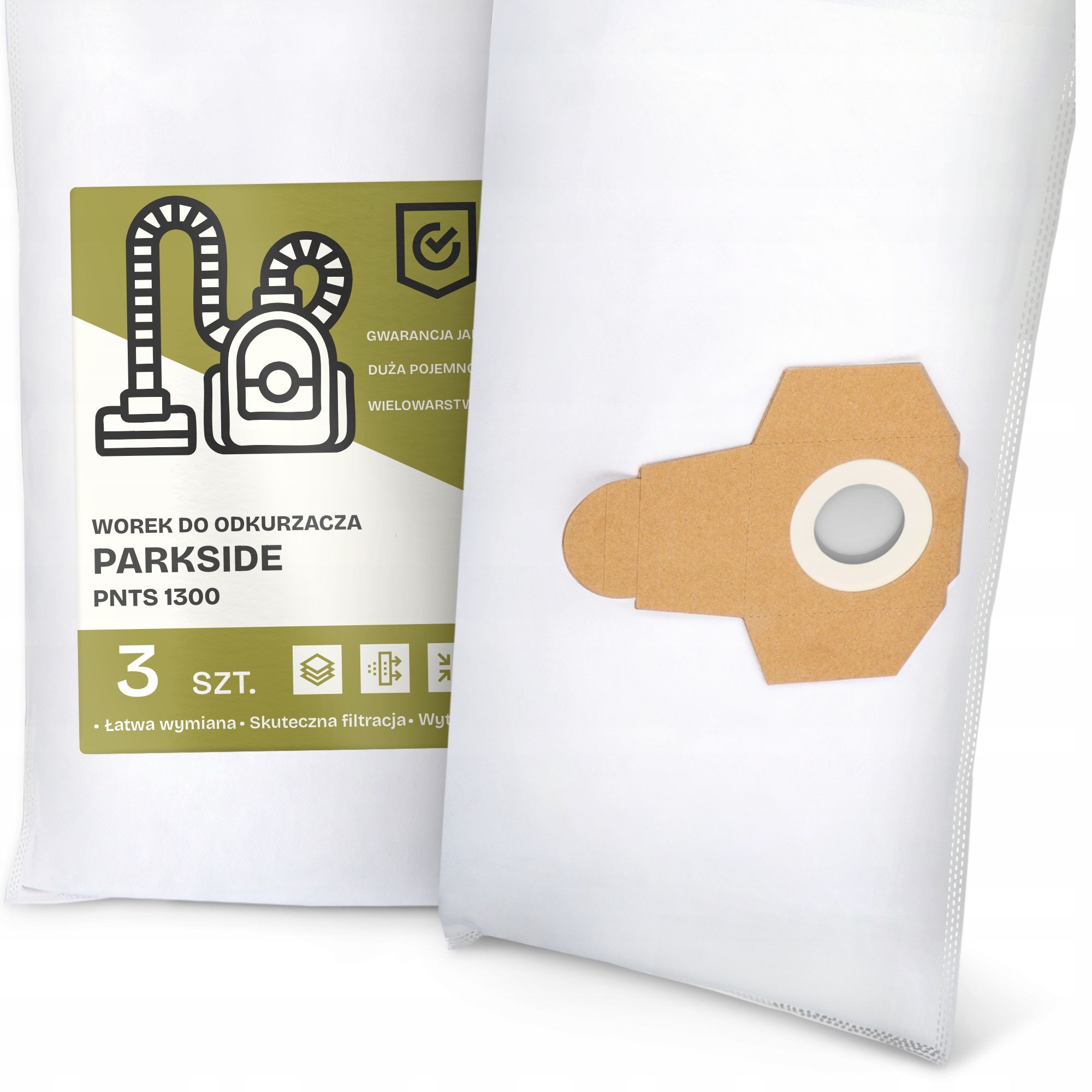  3x tasche für einen staubsauger parkseite pnts 1300 synthetik mikrofasern taschen g9