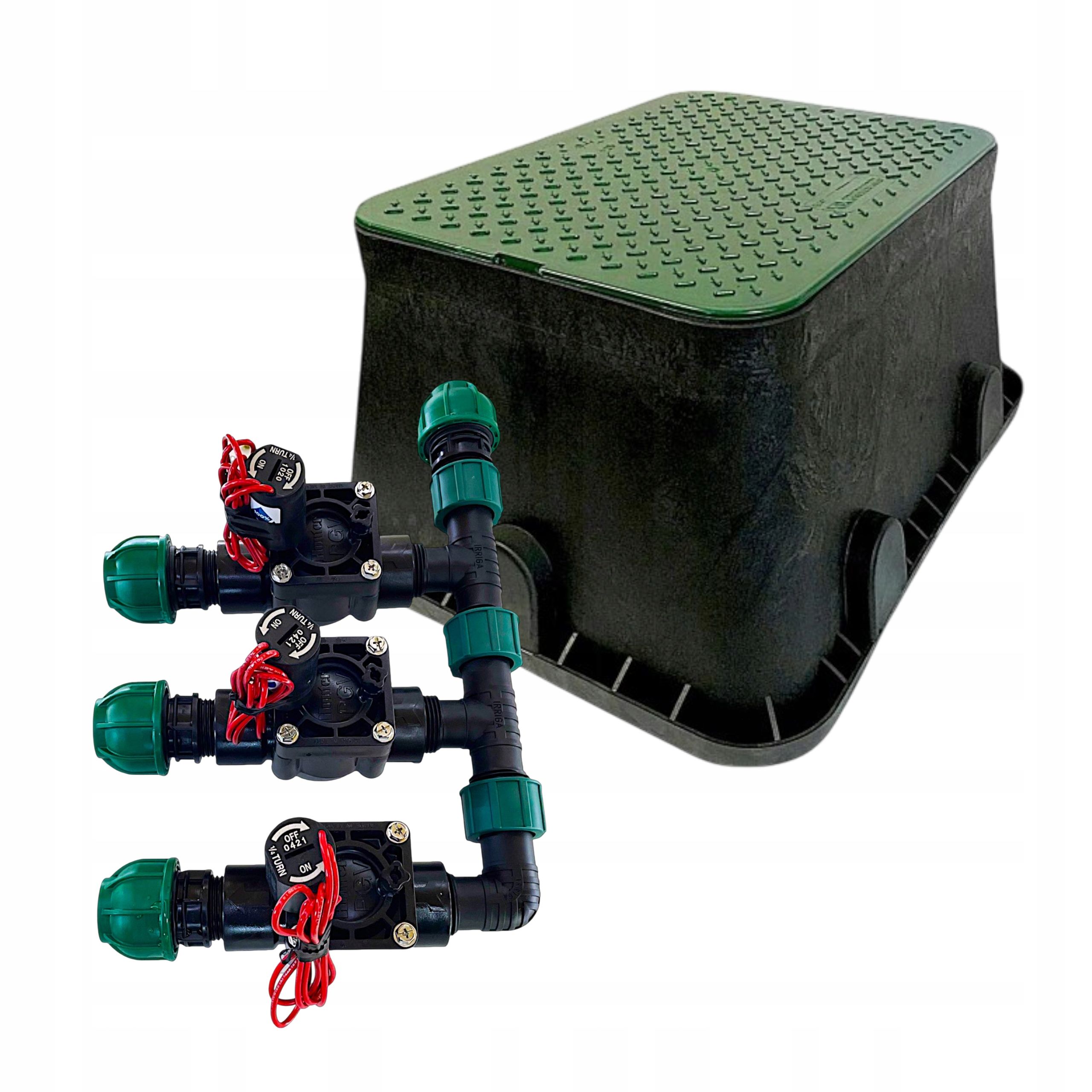  Set automatic irrigation garden 4 sections 12 sprinklers + box