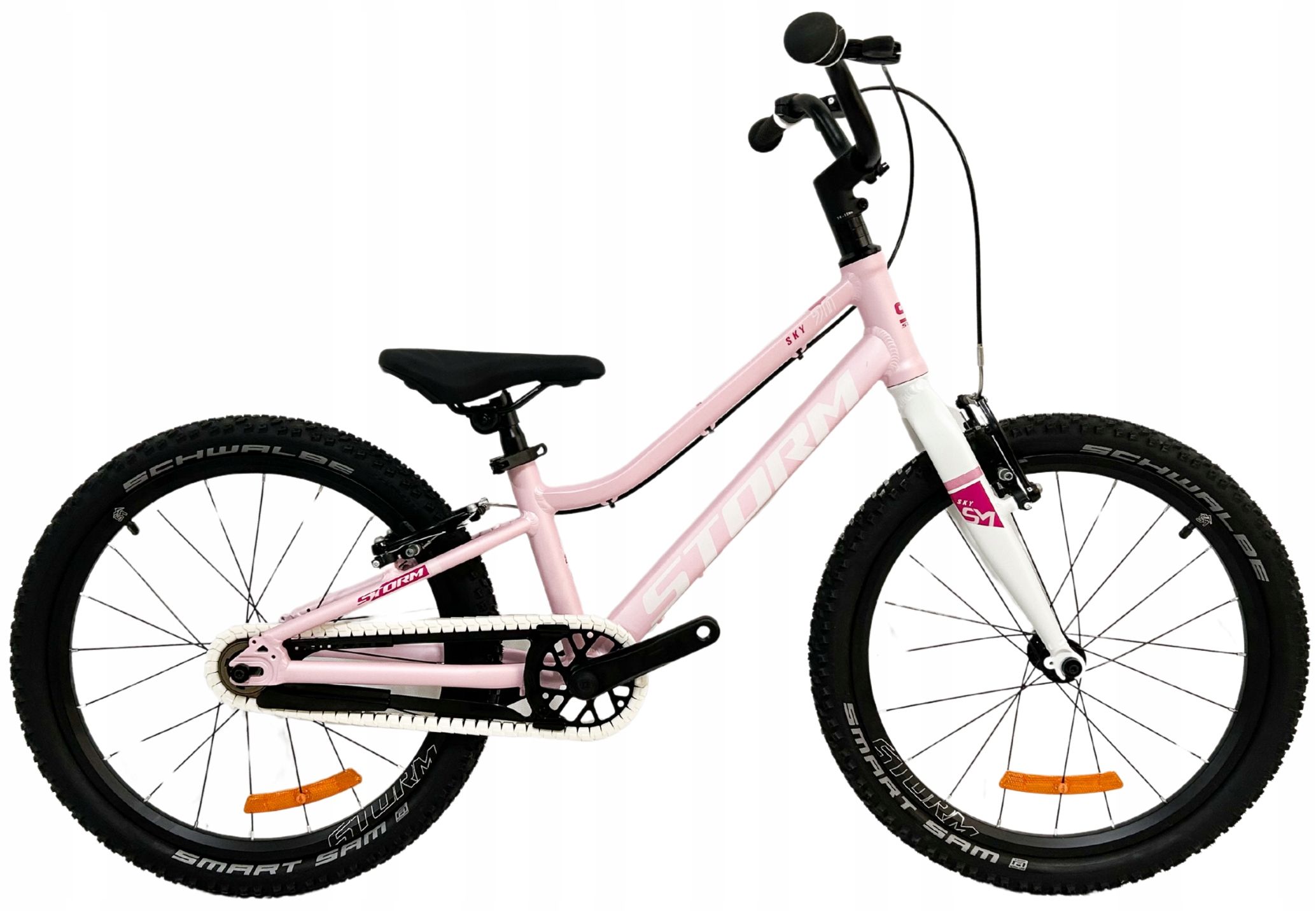  Kinderfahrrad 16 zoll storm sky großartig light sehr licht 6,1 kg weiß