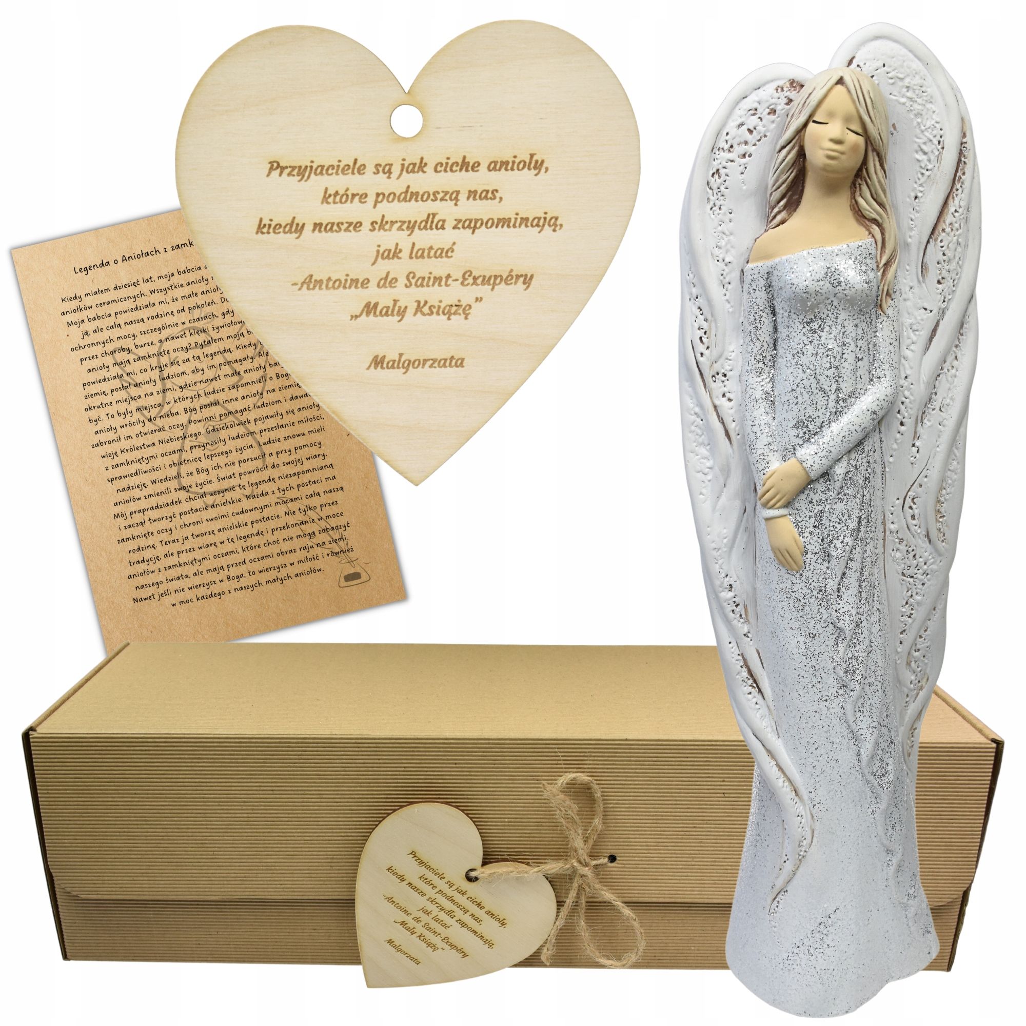  Angel figurine large adornment gift colour engraving