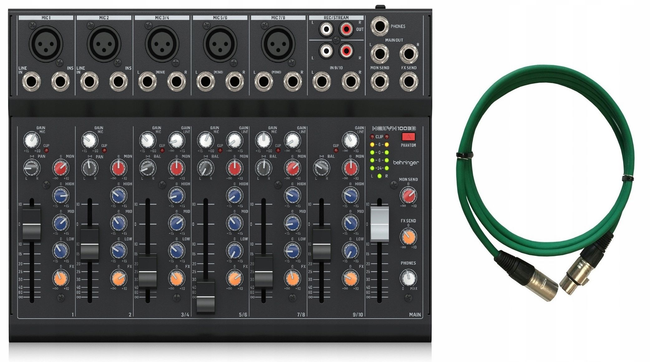  X1204usb mikseris garso 12-kanalų su usb behringeris