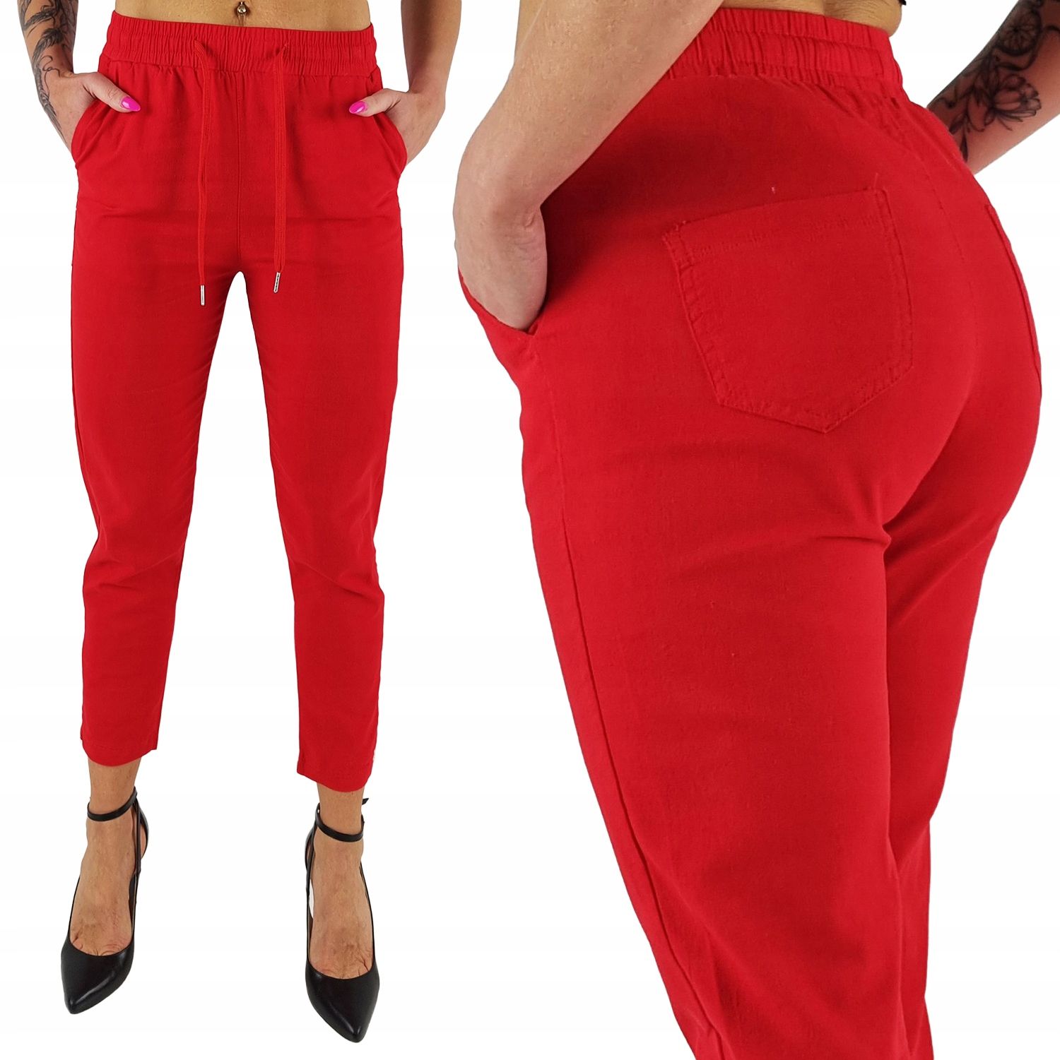  Diva elegantné nohavice damskie rúrky 7/8 szary veľkosť xl