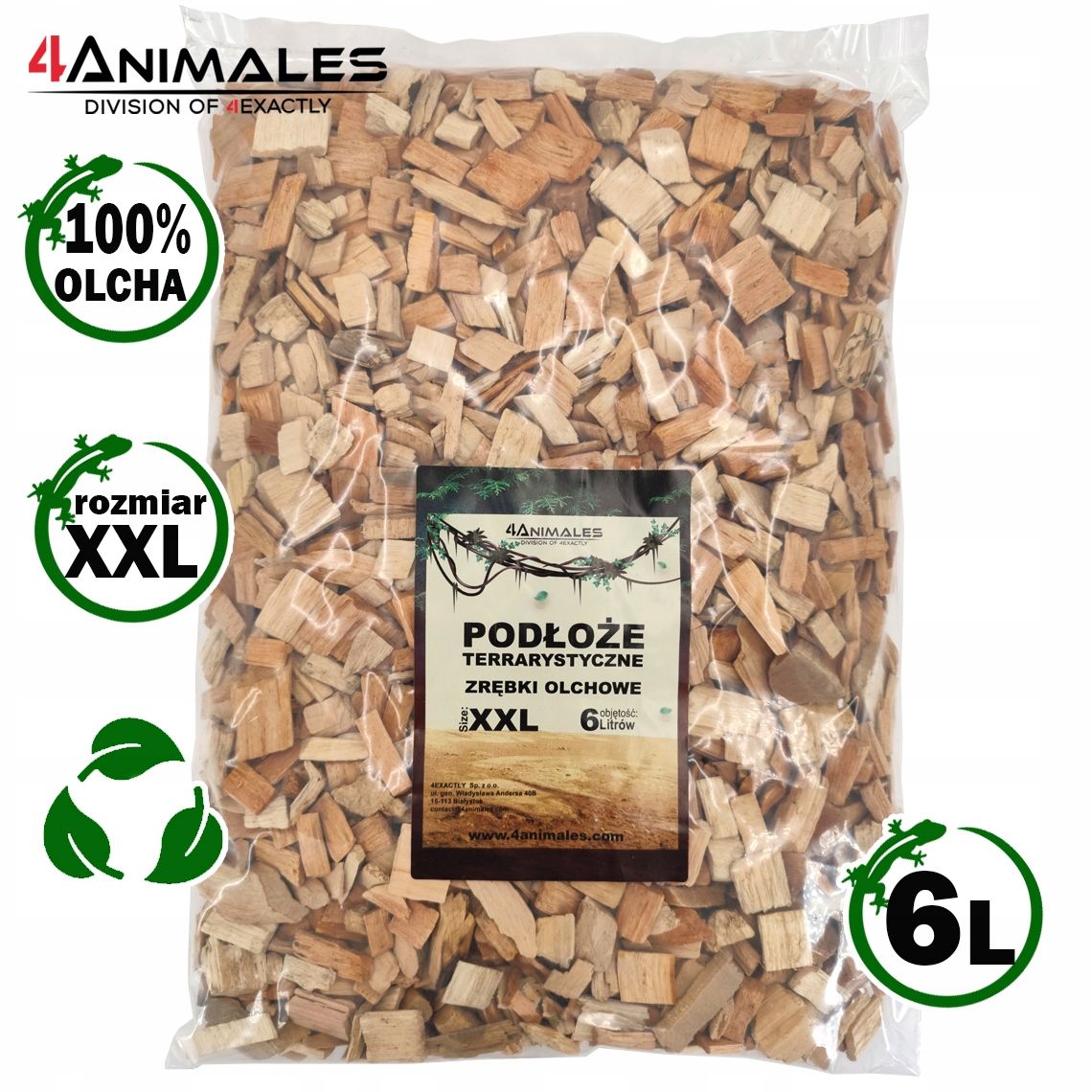  Grundierung erle, holzspäne für terrarien i schüsse size medium 5-8mm 8 liter