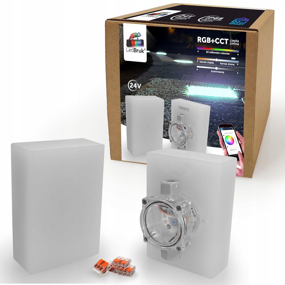  Šviečiančios trinkelės led apšvietimas į libet akropol 14x10 24v rgb + cct