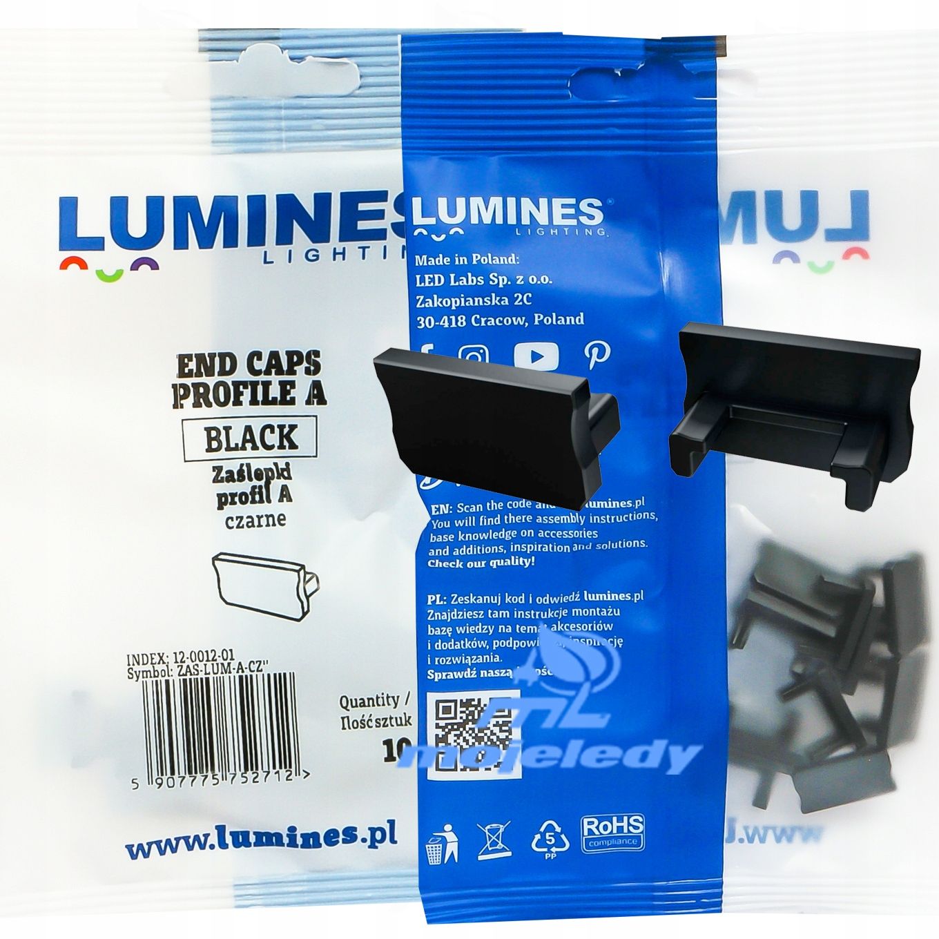  Alumīnija profils iledo balts lentes led piekārts 2m