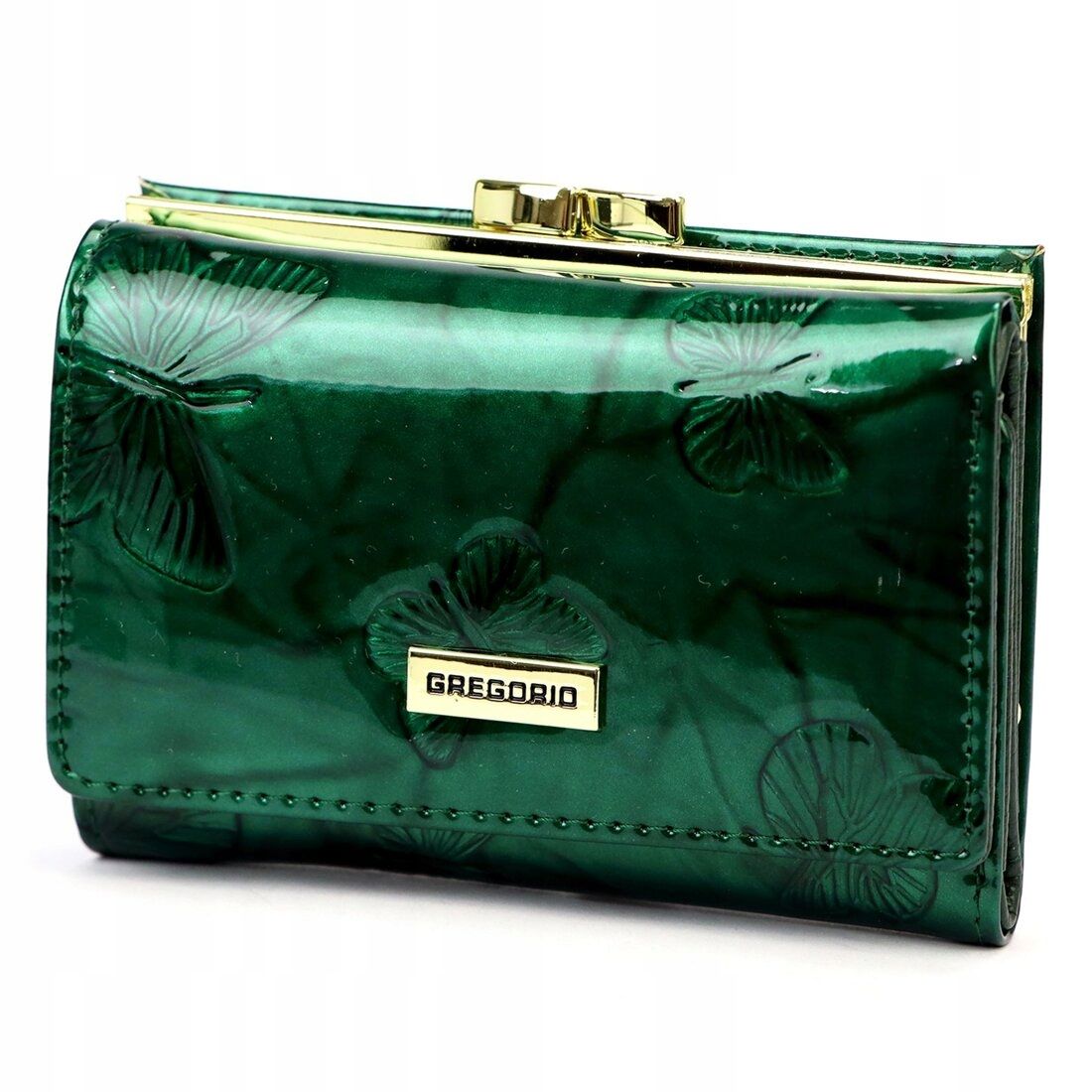  Gregorio wallet genuine leather green gregorio bts-117 - woman butterflies