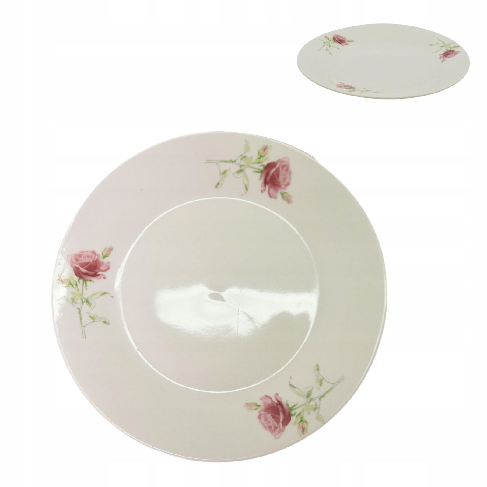  Dessertteller untertasse teig roze rose blumen 19cm