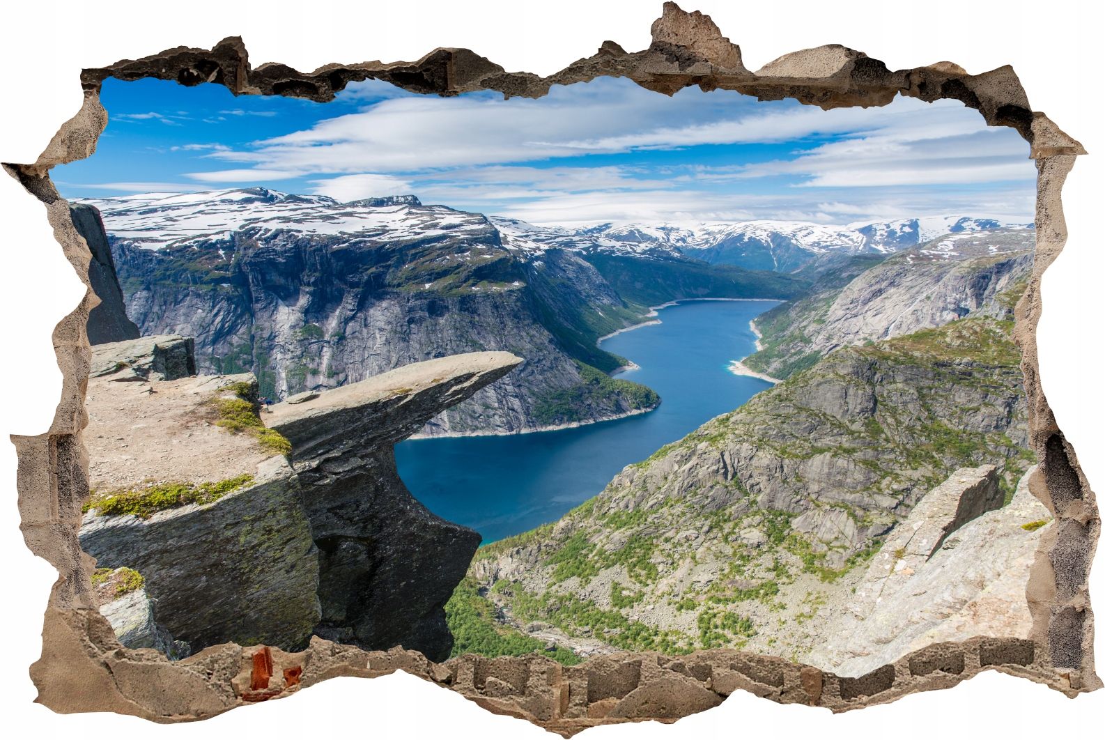  Fototapeedid auk 3d seinakleebis wodospady potok mets loodus