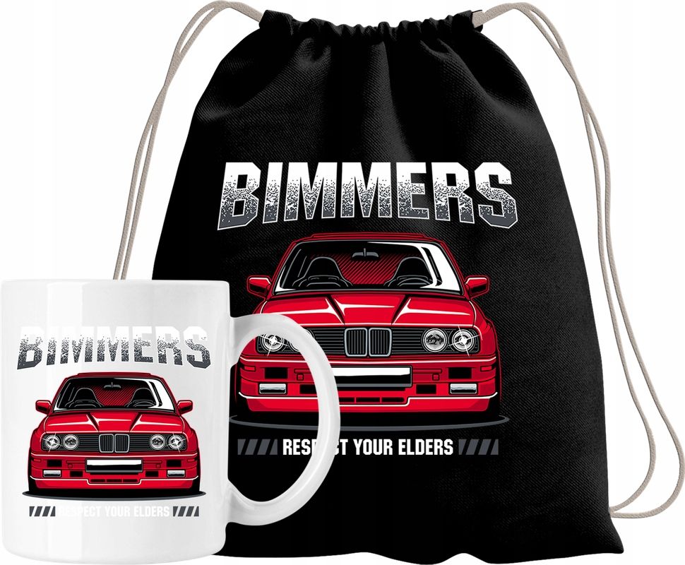  Garnitur tasse sporttasche e36 auto drift motorrad motoryzacja schwarz rucksack