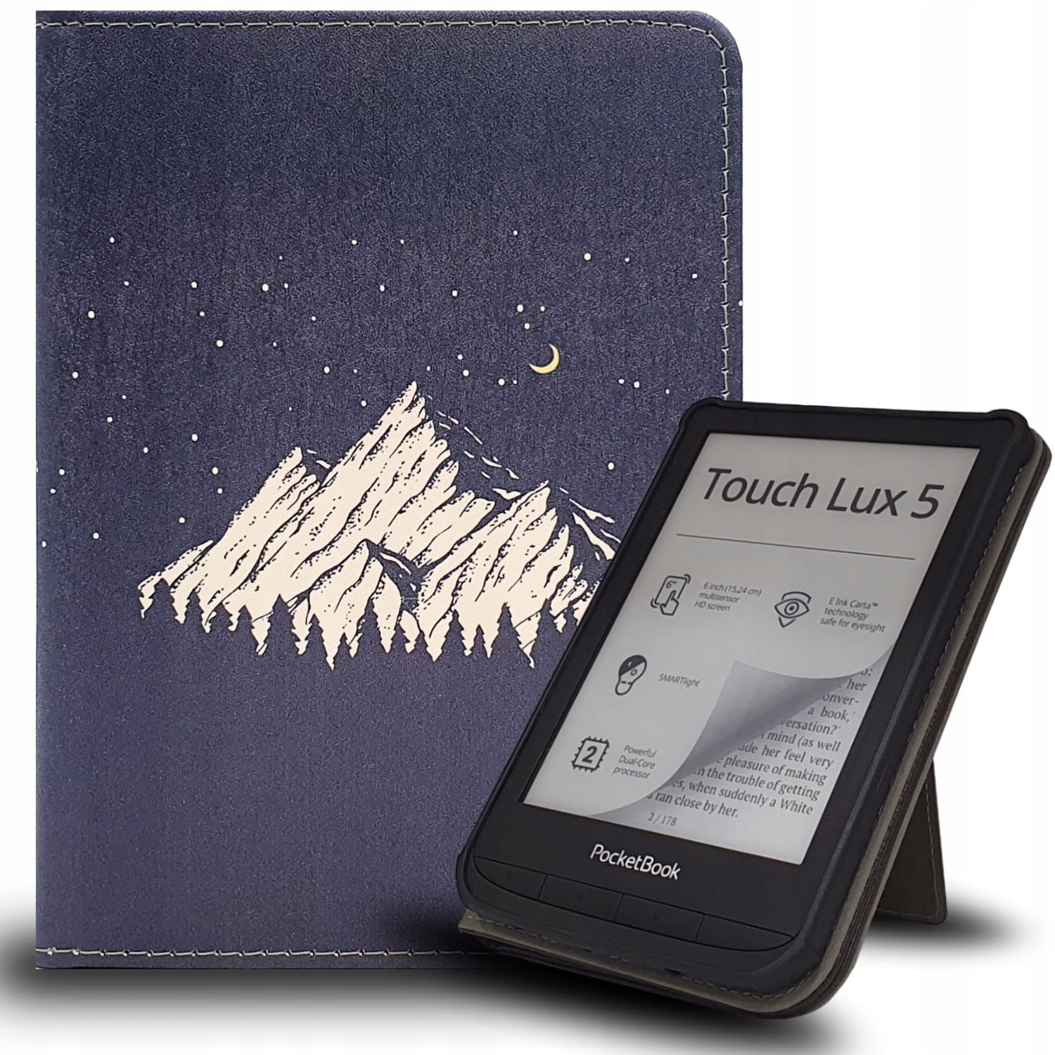  Byla viršelis case į pocketbook color, basic lux 2 4, touch lux 4 5, gobook