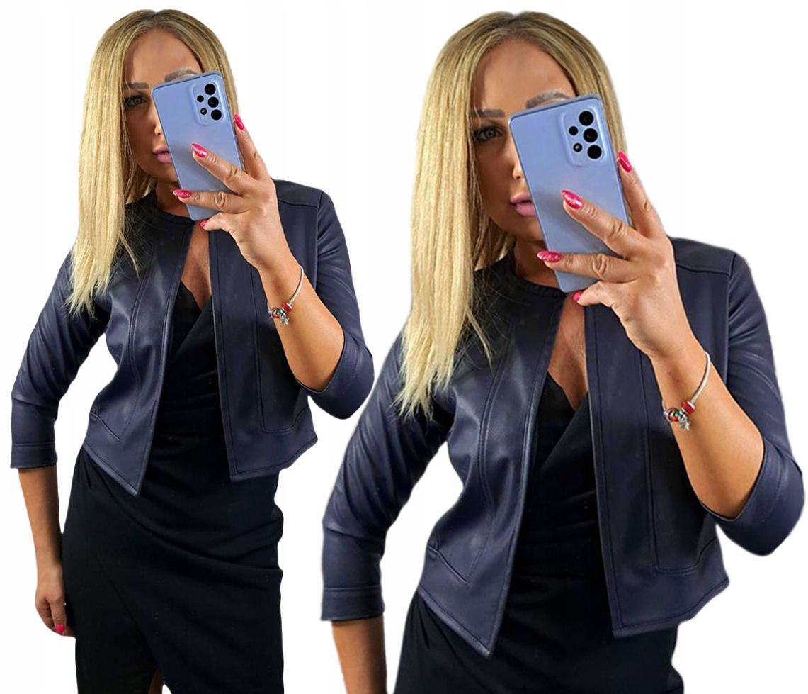  Bolero eko koža sako elegantný klasický ružový hodiť 50