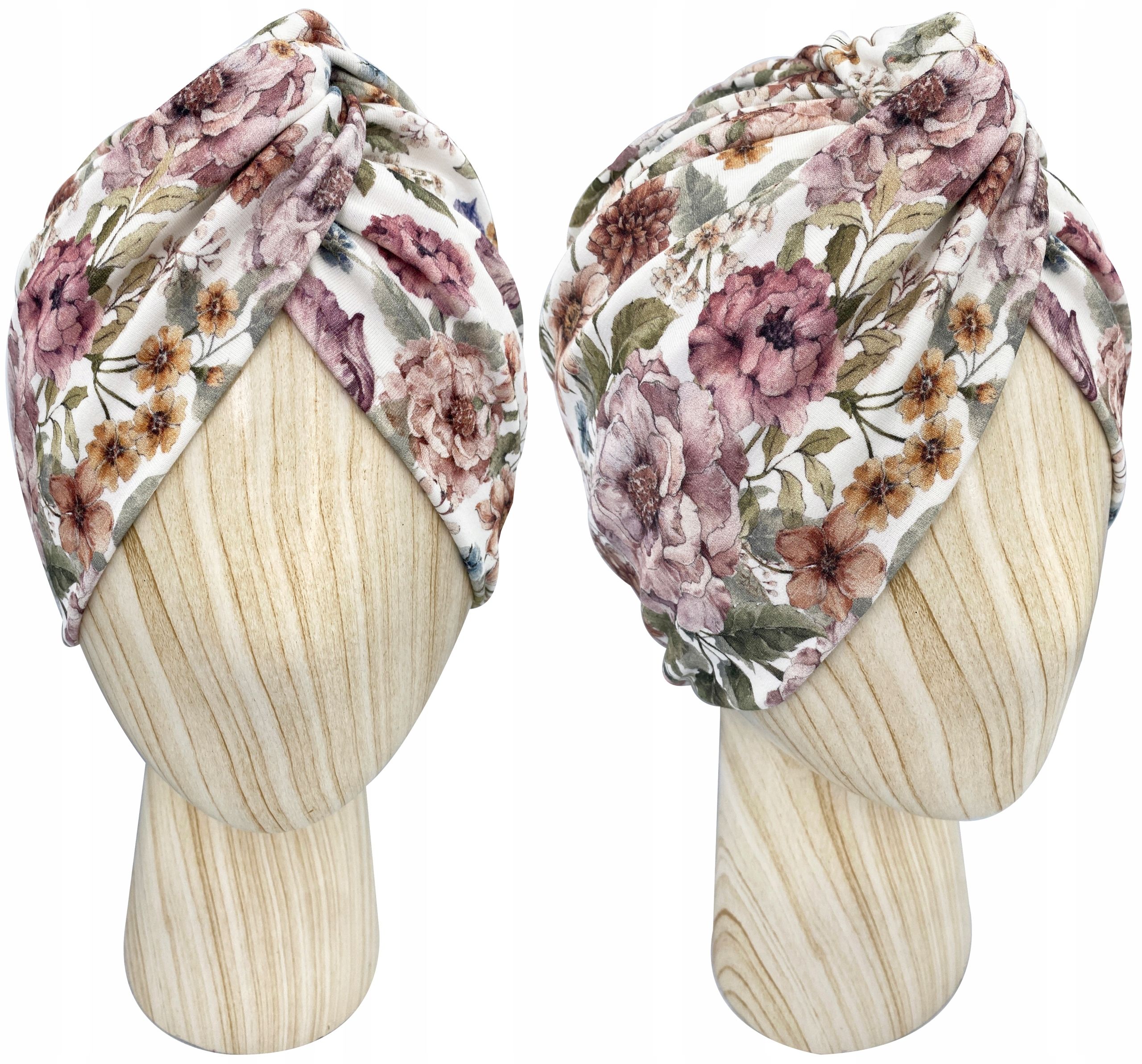  Mütze turban twist jersey baumwolle green lines onkologie
