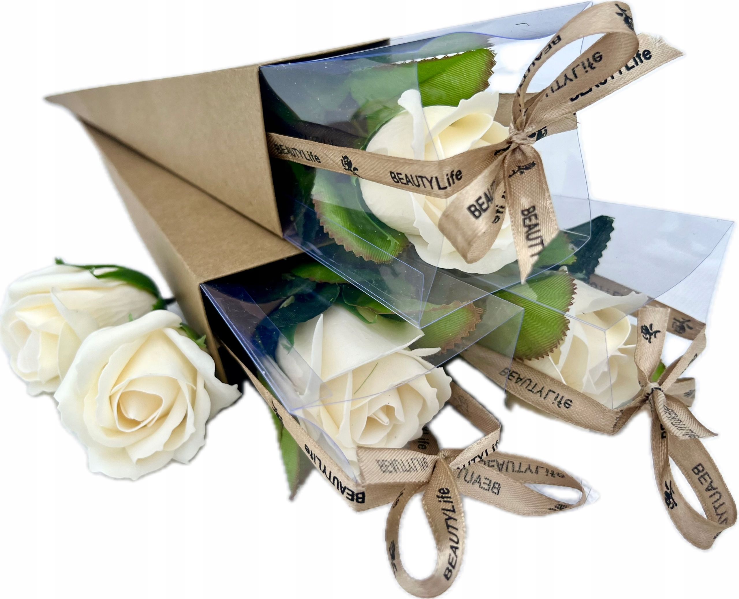  Gift anniversary wedding cake with 4 thick towels flowers roze soap