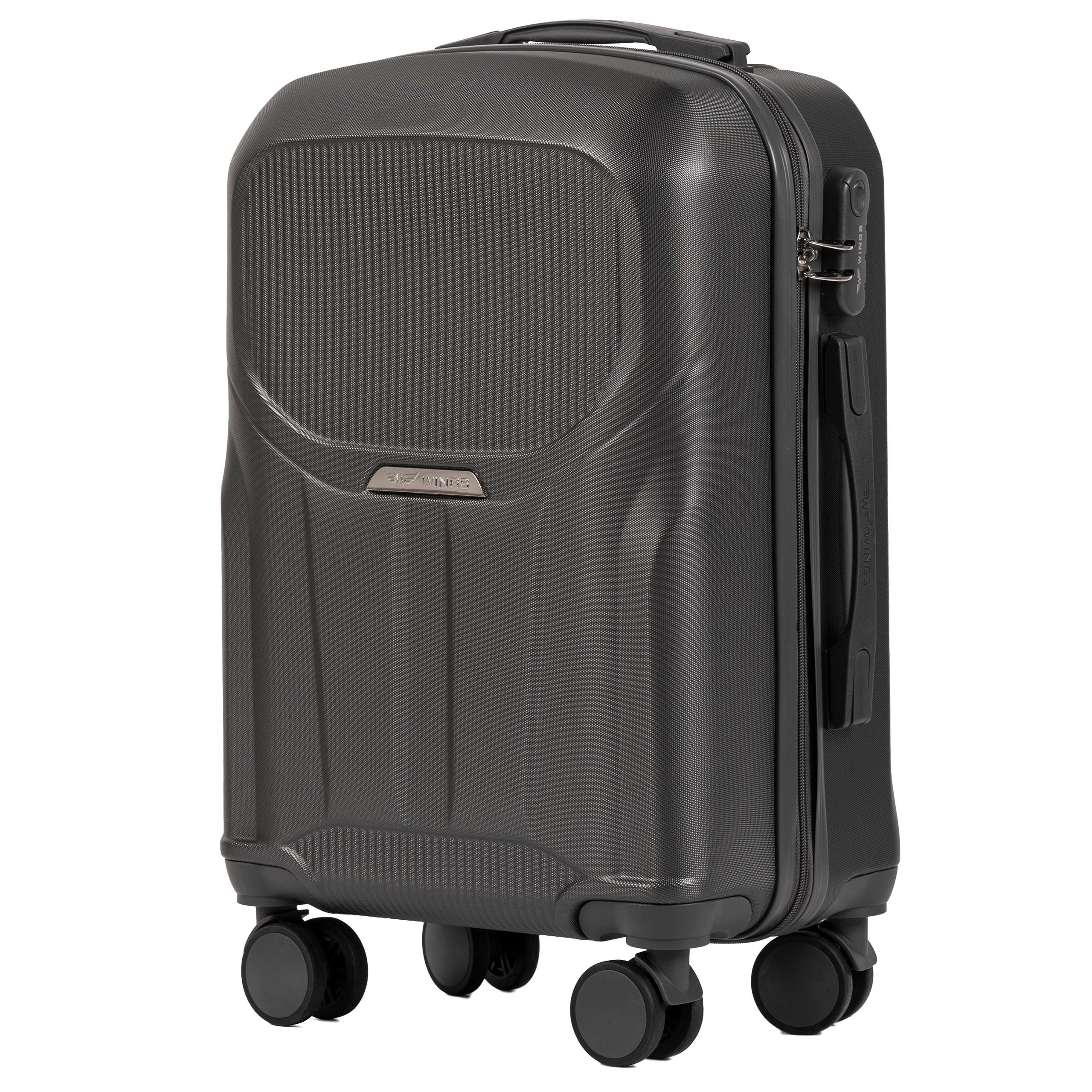  Wings predator pdt01 s , rankinio bagažo lagaminas abs+ , 38 l , dark grey