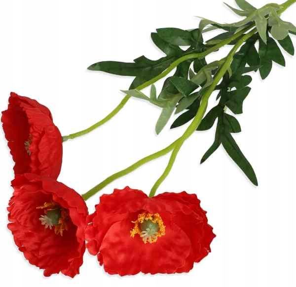  Poppy oks 3 lilled red kunstlilled