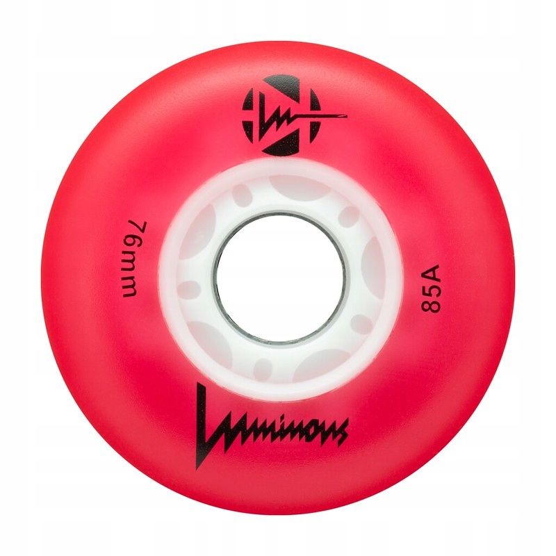  Ratai šviečiantys riedučių luminous red 76mm