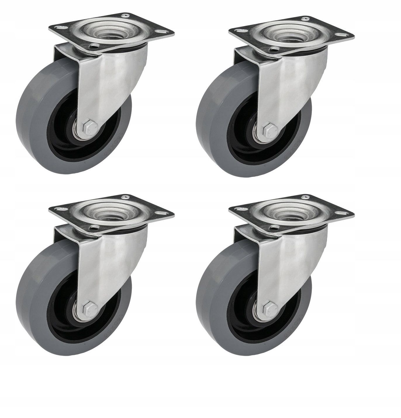  Screw-on wheels 100mm 4 pcs. approved on hole 600kg ball bearing wheel