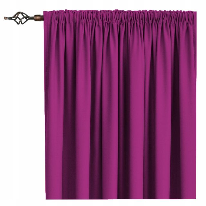  Záves matný panama na stužkovej 145x250 purpurový