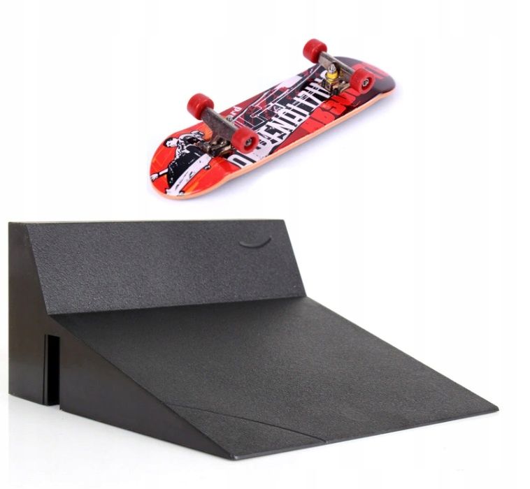  Množina fingerboard rampa hračka pre deti skateboardový park + skateboard fb-05-b