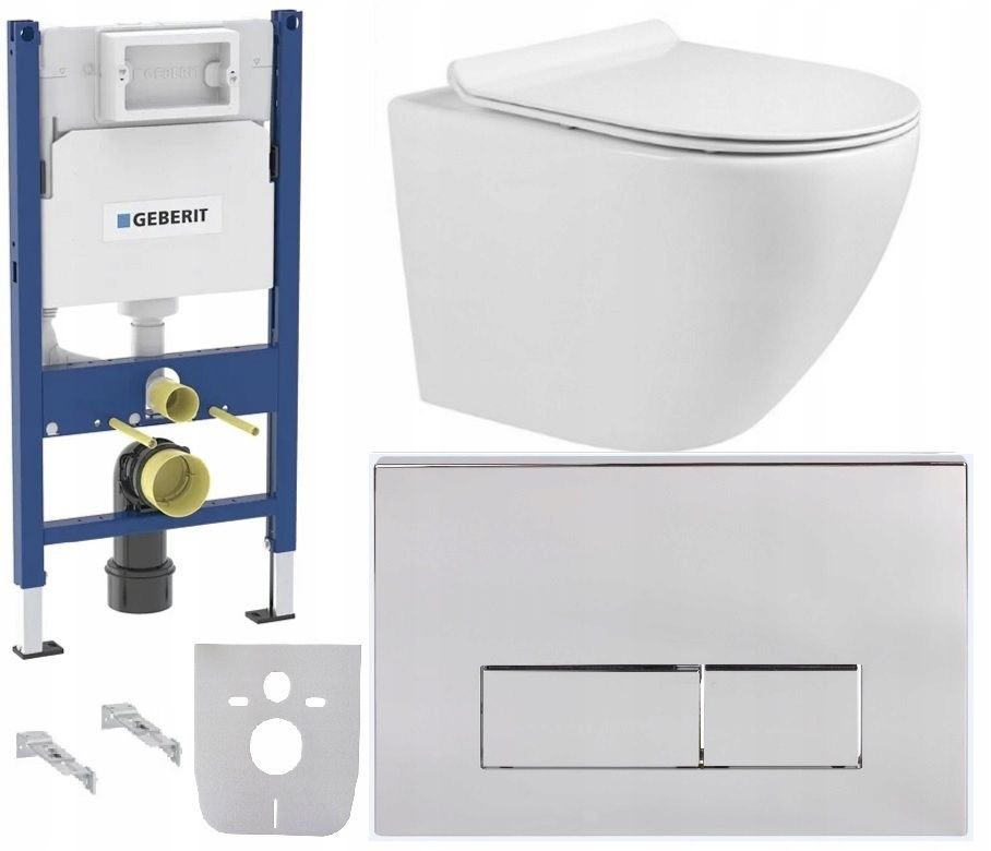  Wc rāmja komplekts geberit + atslēga + tualetes pods melns matēts + dēlis w/o+fresh