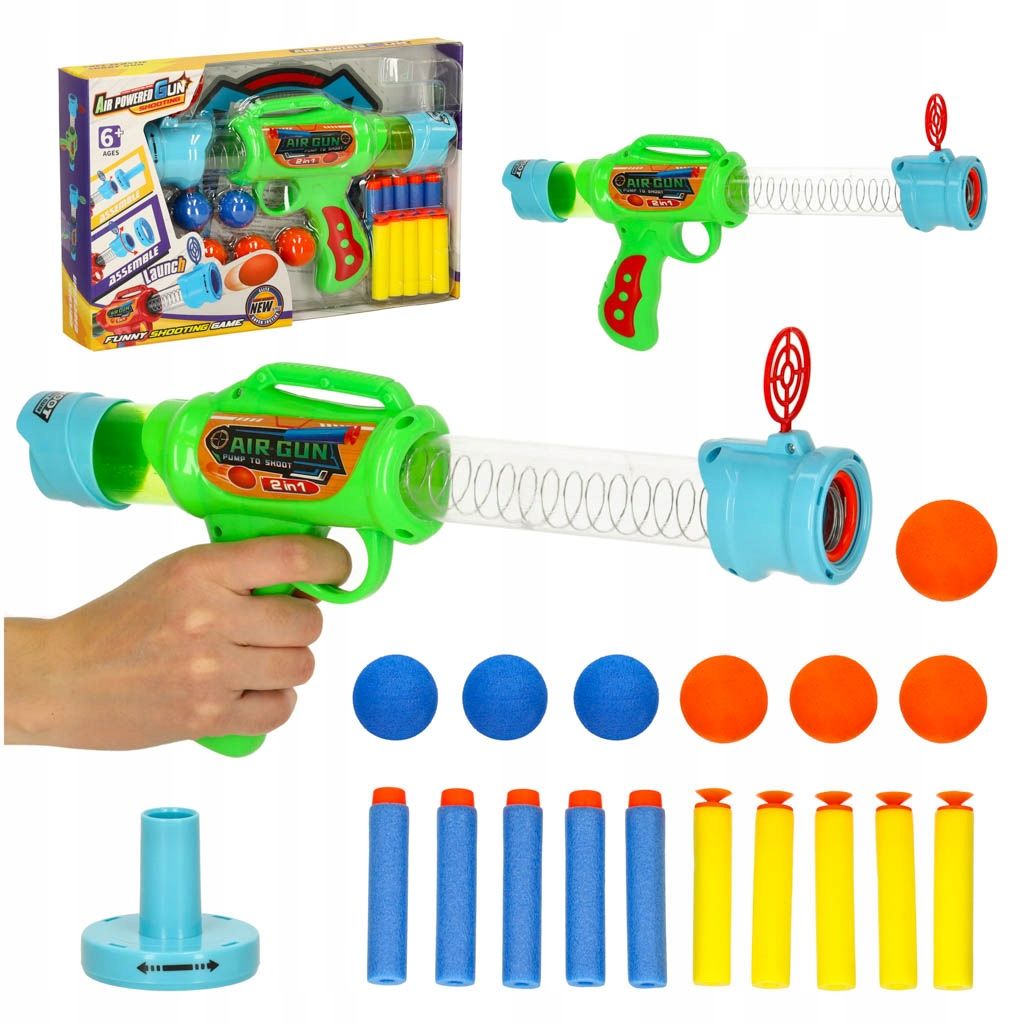  Pistole mit kugeln schaum x2 garnitur + mundschutz x2