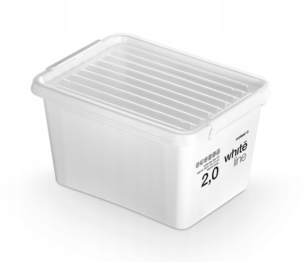  Konteineris su dangčiu 12,5 l baltas