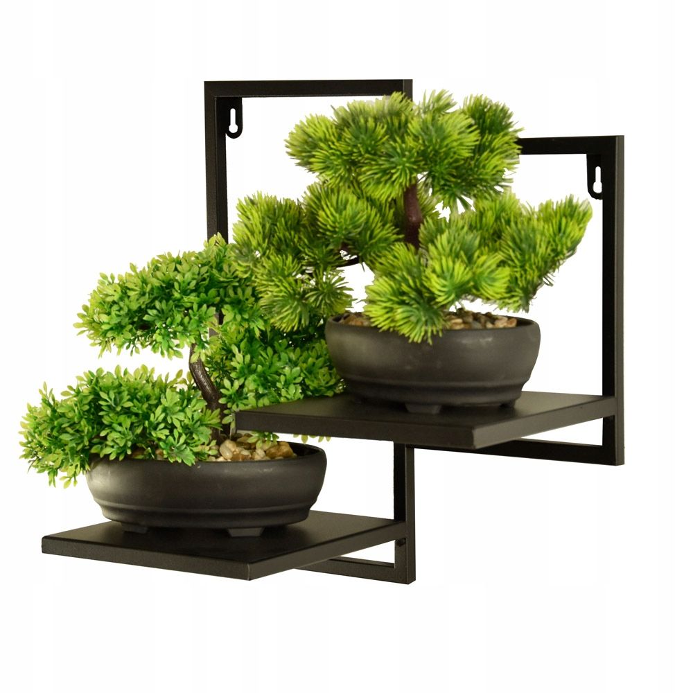  Wall flower holder hanging shelf on 2 flowers - expositions on the wall loft style