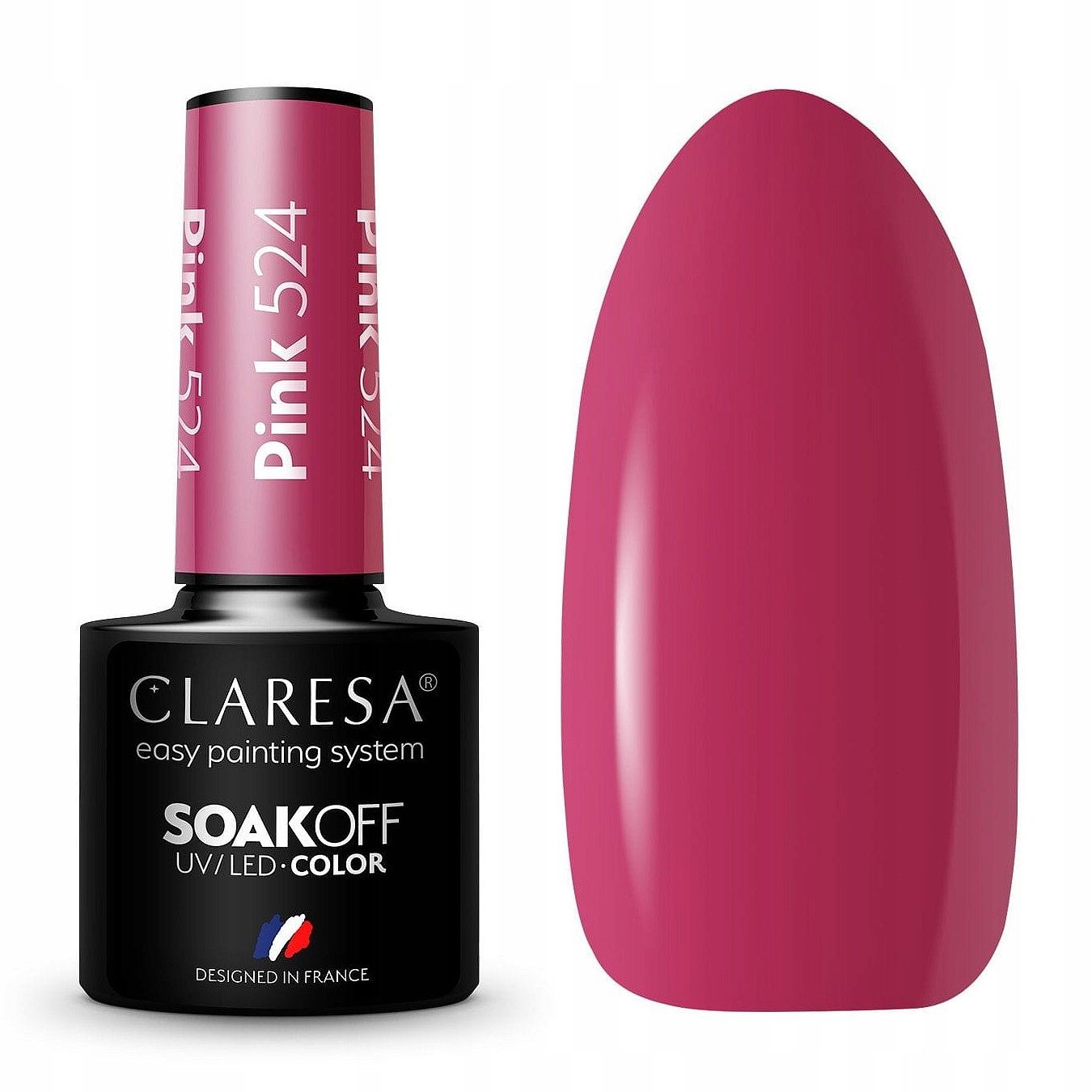  Claresa hübriid küünelakk burgundia glitter pink 554