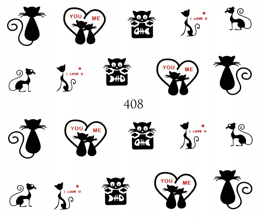  Water nail stickers for nails rainbows, mouth, pride, cigarette - nr 1011