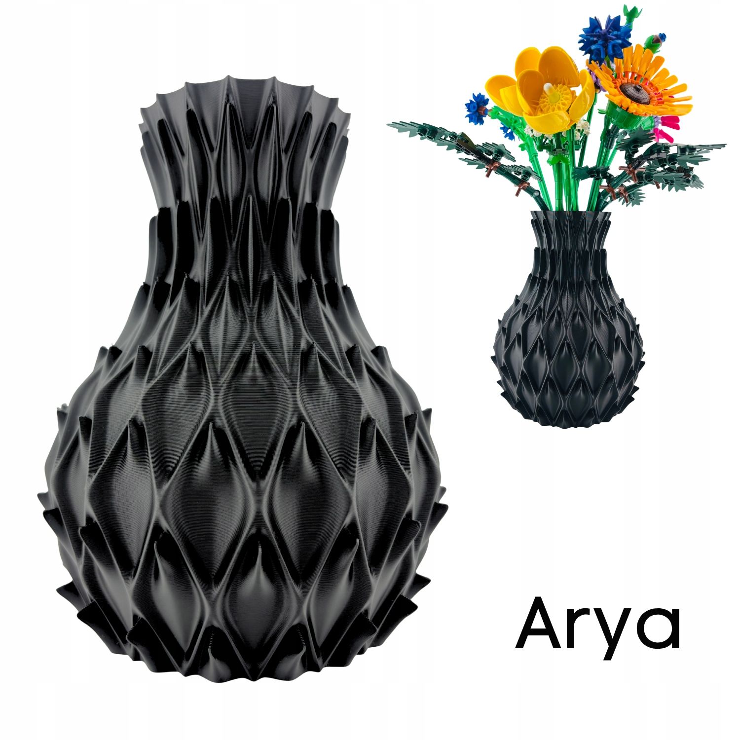  Vāze priekš lego icons botanical žāvēti ziedi i zāle sarkans, arya
