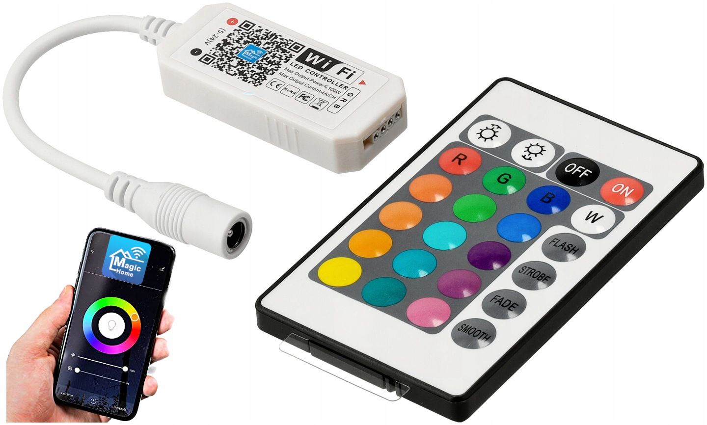  Valdiklio valdymo pultelis juostų led rgb 12a ovalas juodas 61023