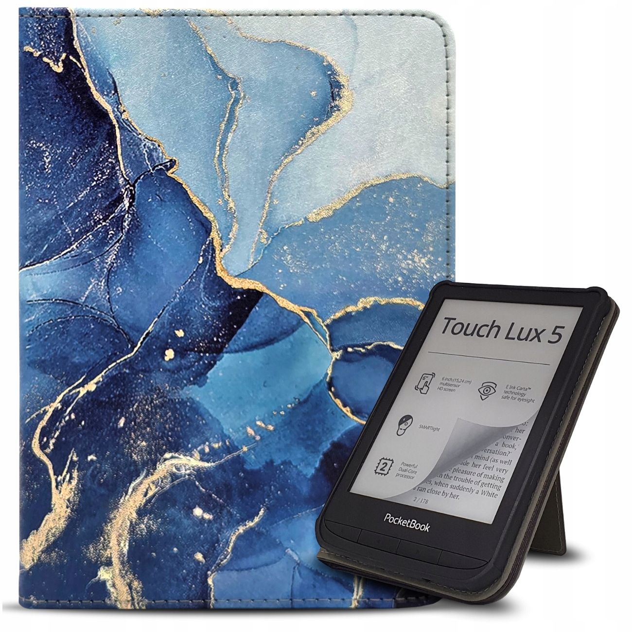  Byla viršelis case į pocketbook color, basic lux 2 4, touch lux 4 5, gobook