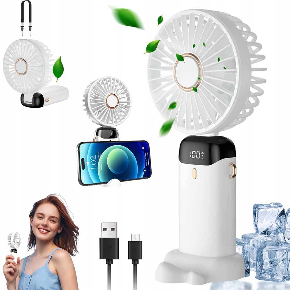  Mini ventilators galda ventilators portatīvo apgriežas 360° usb 800ir