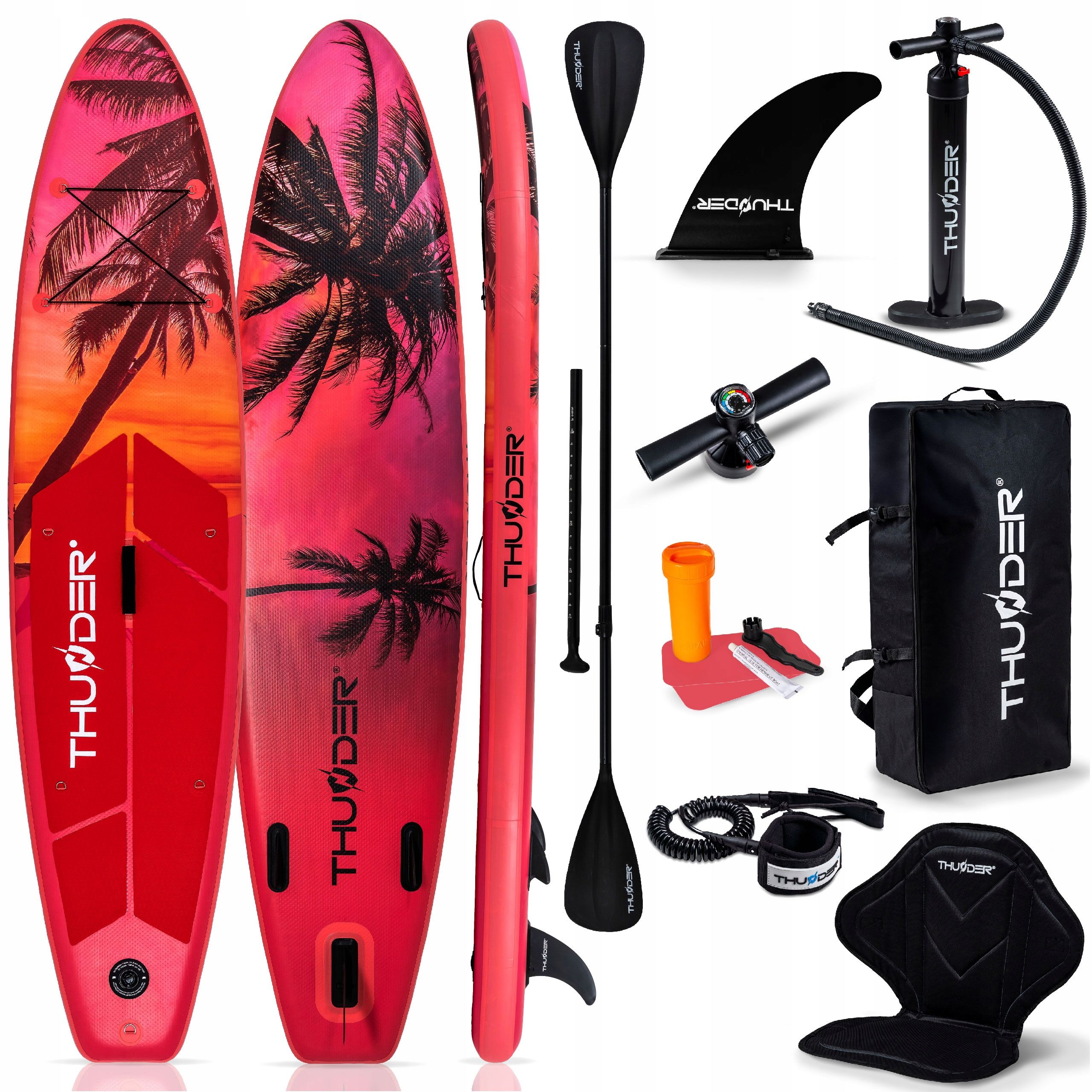  Sup lenta pripučiama plaukimui paddle board 365 cm sėdynė gopro thunder