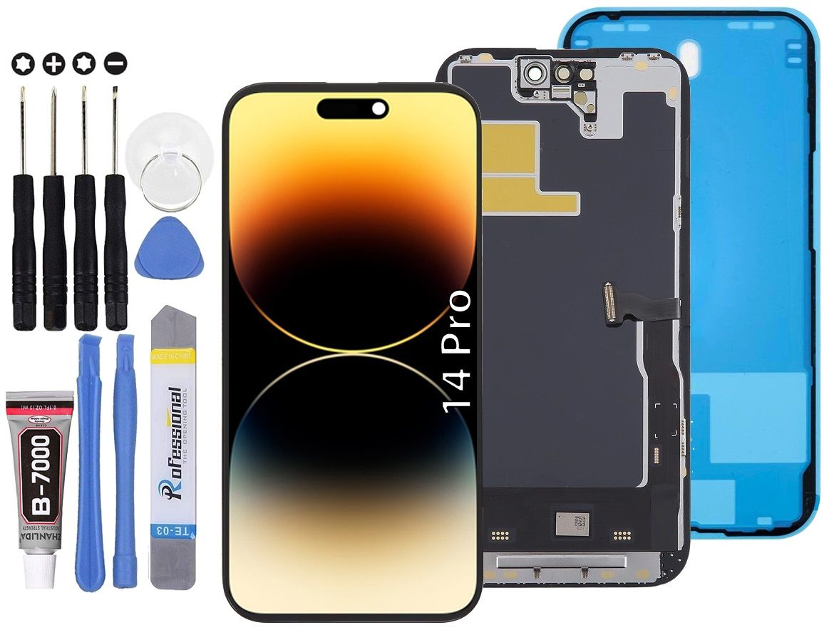  Oled ekranas į "iphone" 14 pro lcd ekranas lengvas montavimas +tarpiklis