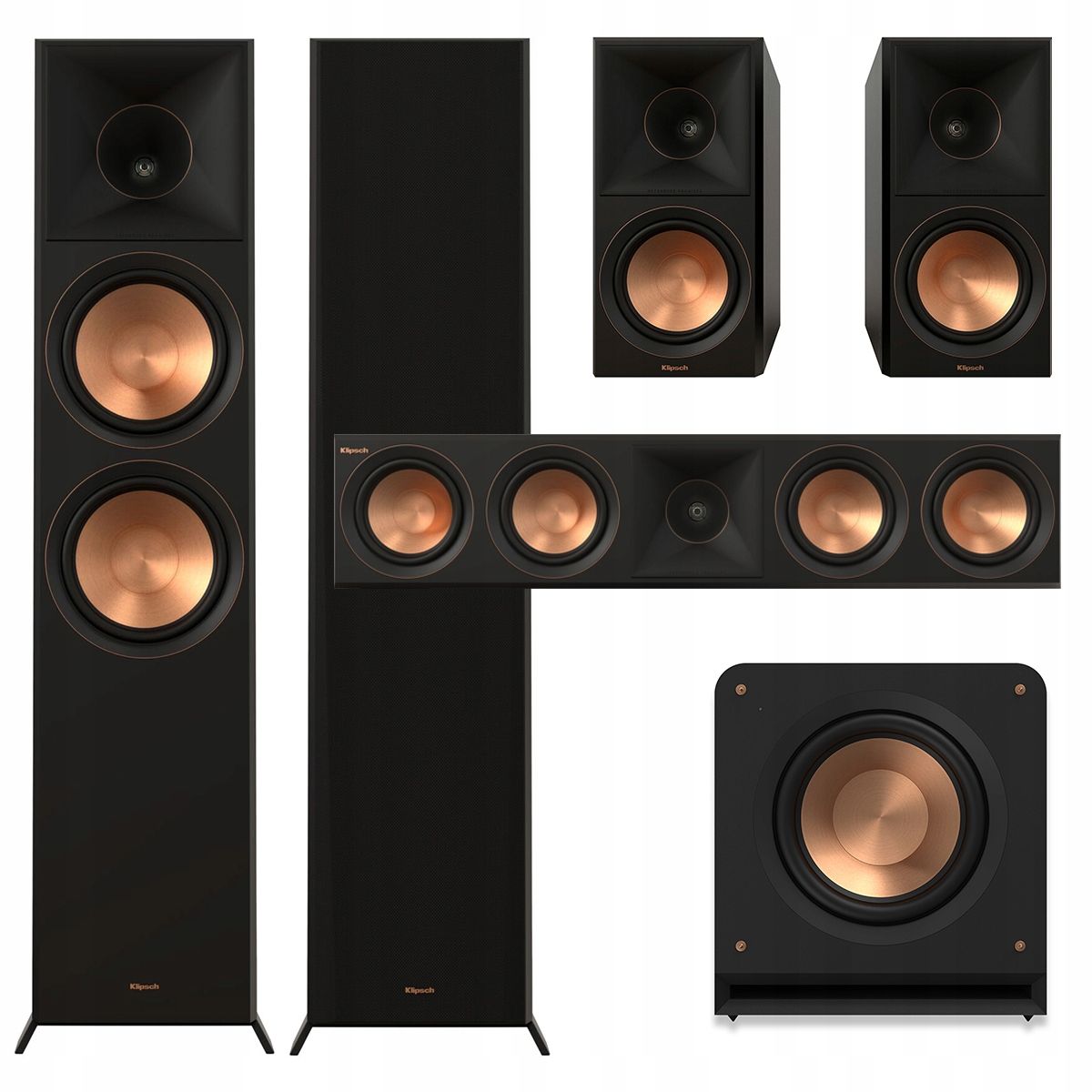  Klipsch rp-8000f ii + cs-18c + rp-504c + 500sa + rp-1200sw množina kiná 7.1