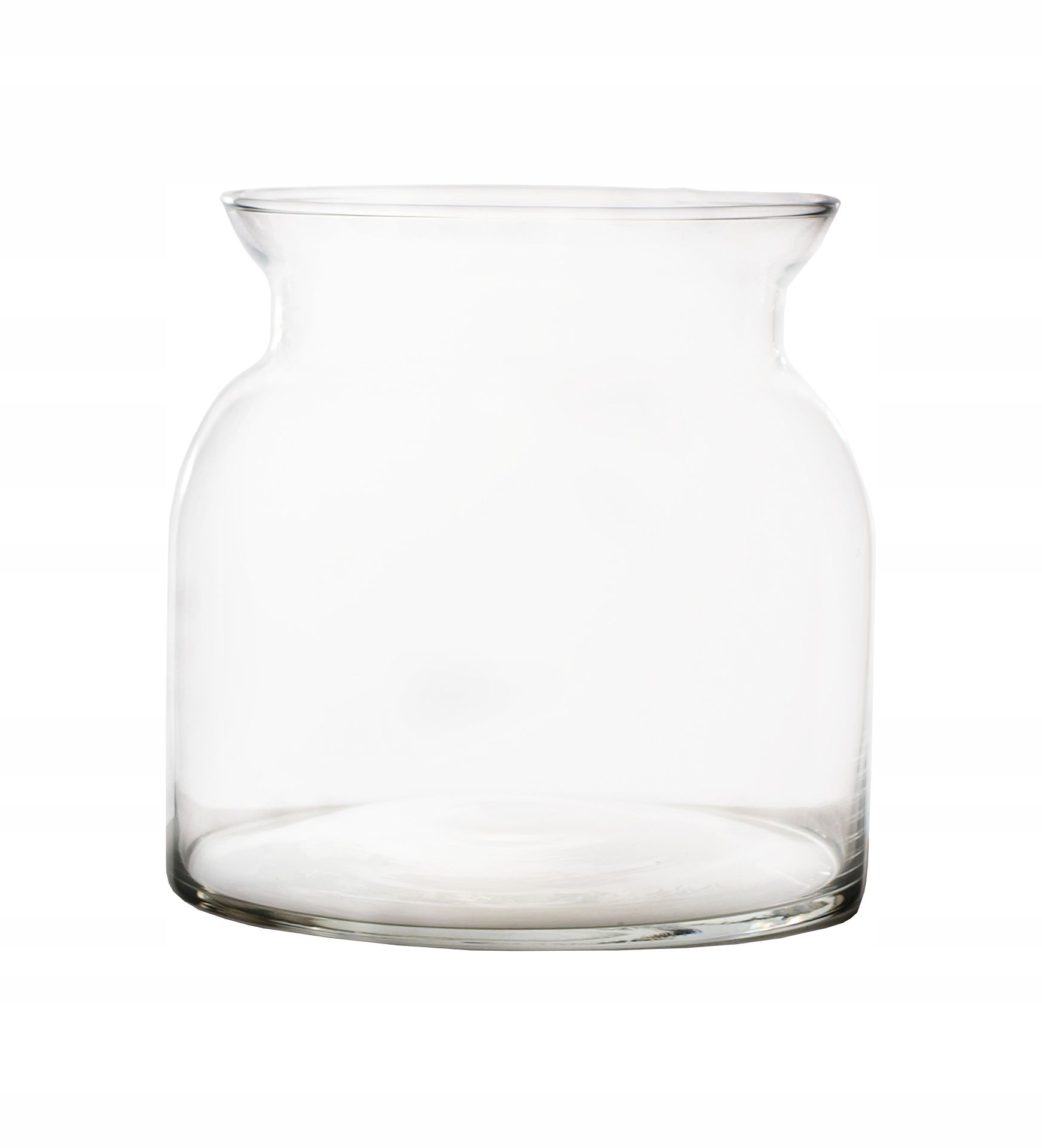  Vāze jar jar clear s-h19 cm + vāks glāze