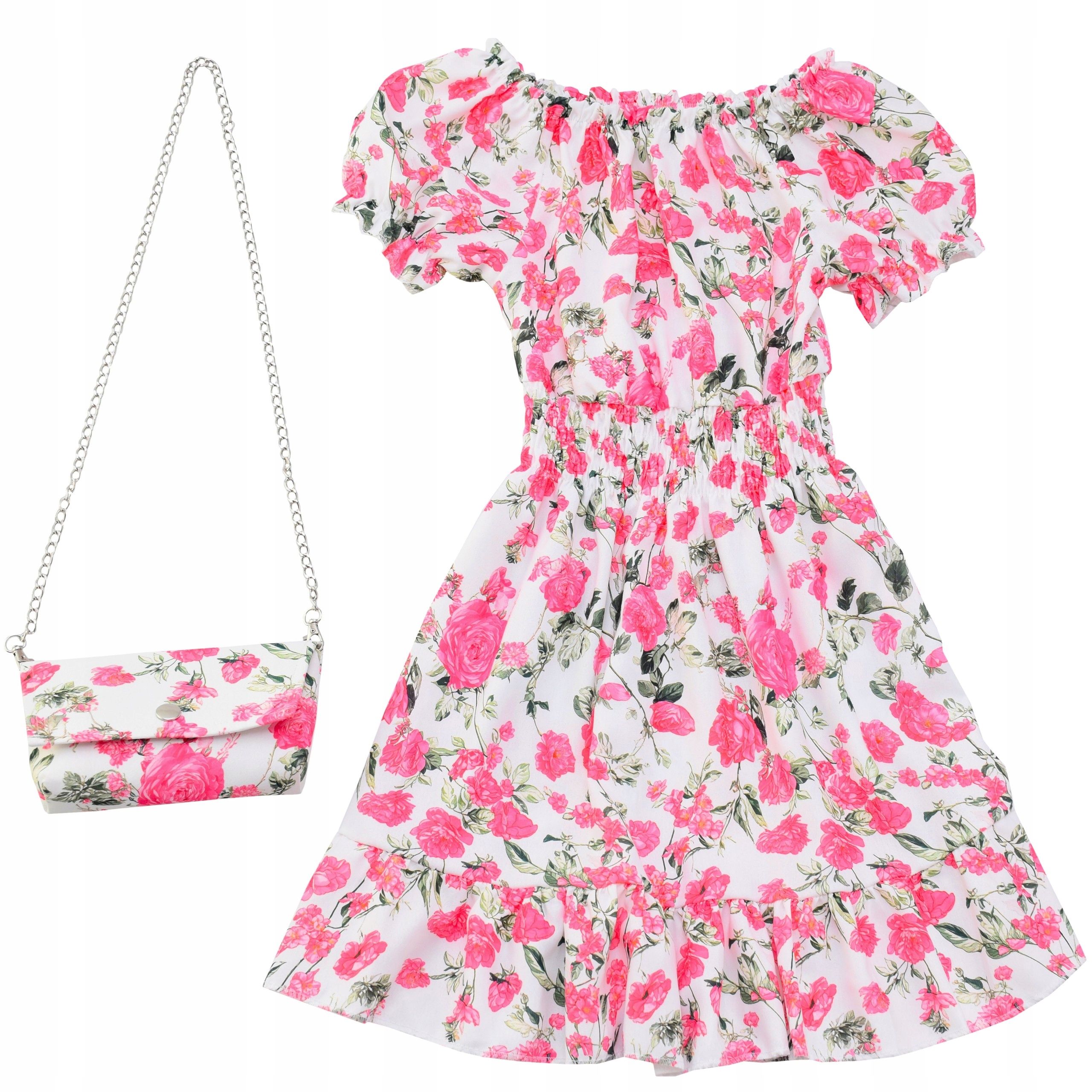  Kleid für mädchen weiß schmetterlinge handtasche jahr blumen muster für ein kind 6 y