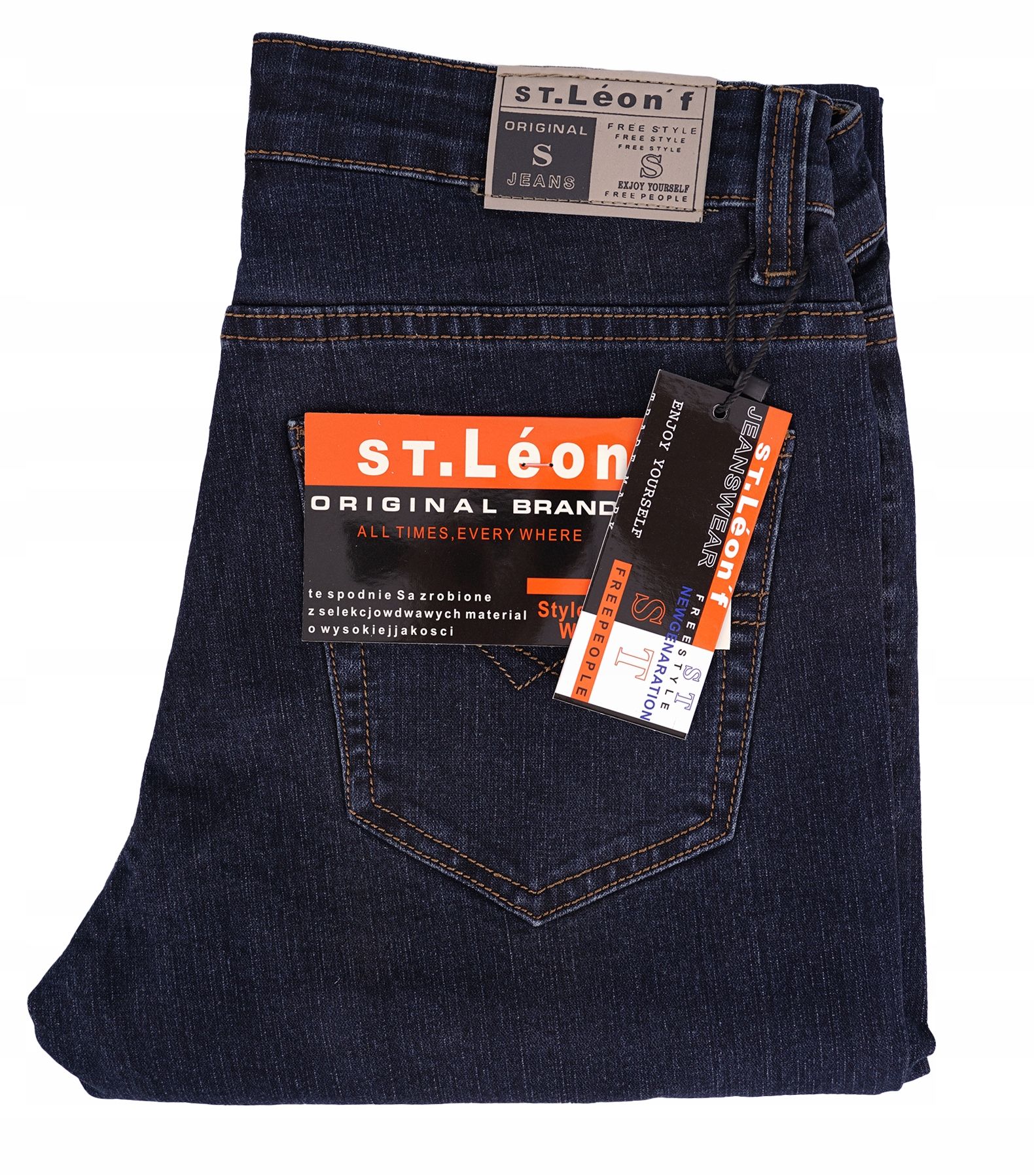  Jeanshosen für herren sarol dunkelblau jeans klassisch w33 l32 gürtel 86-92