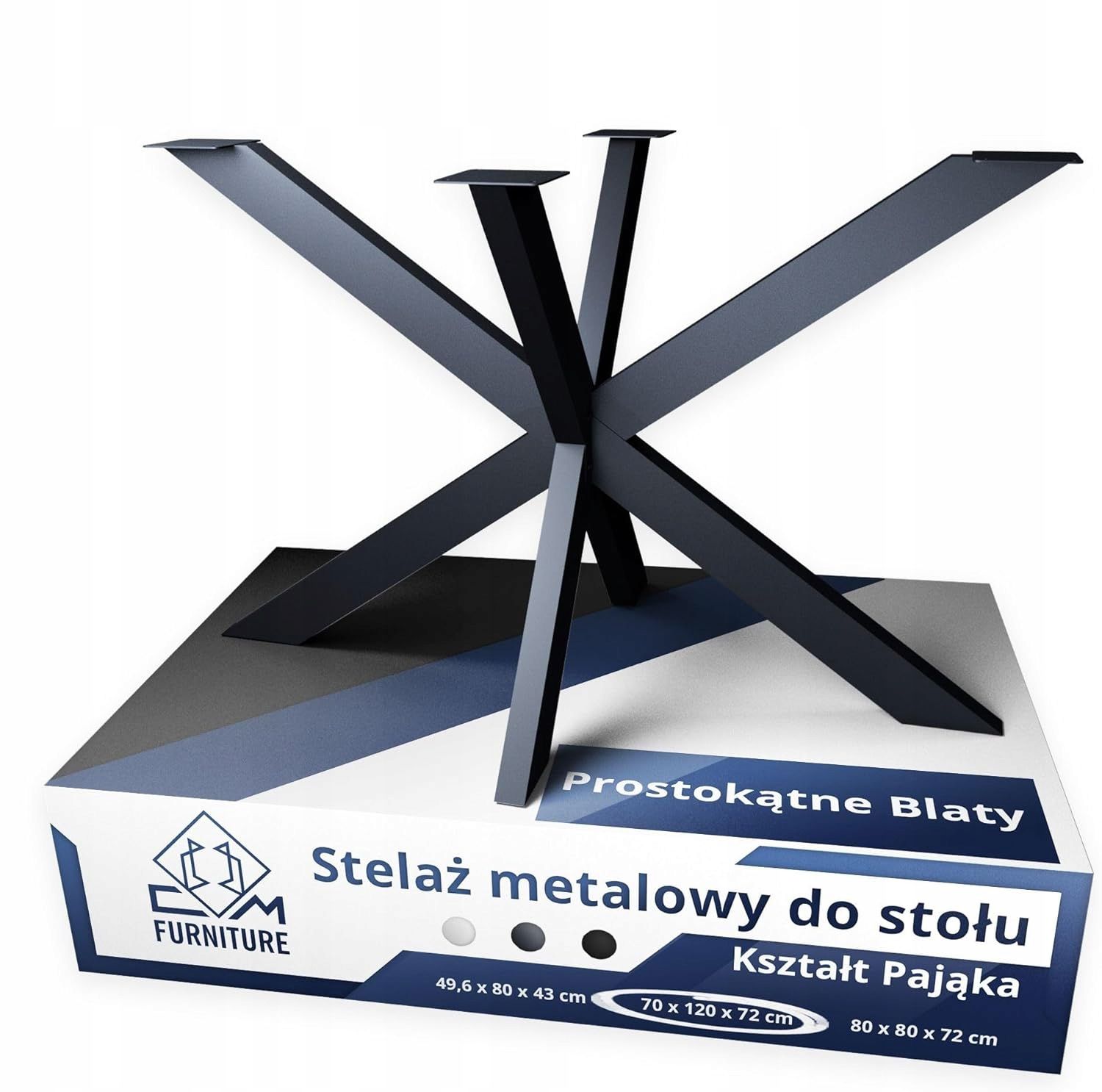  Kovová noha kovový rám pro stůl pavouk loft styl držák biala