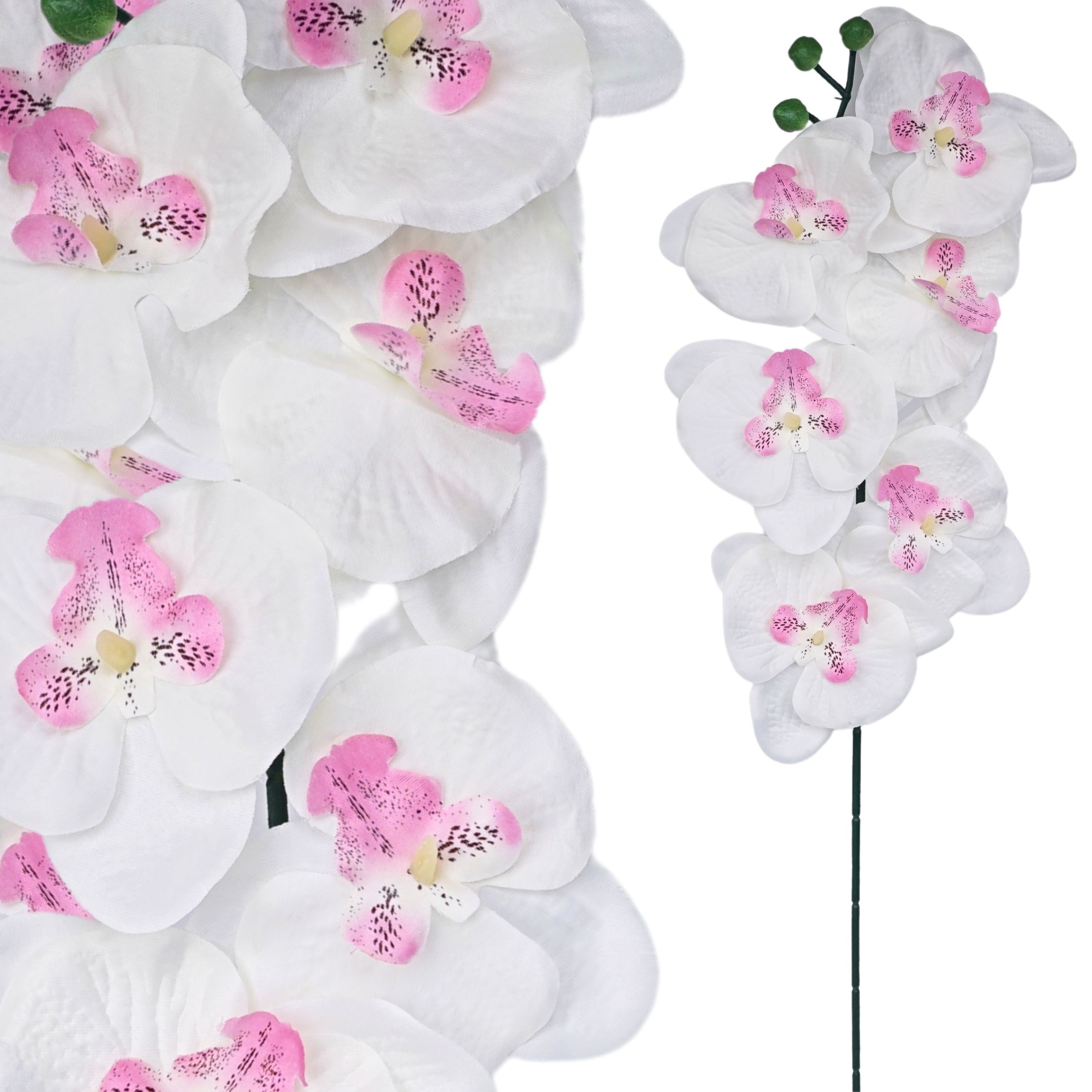  Mākslīgais zieds orhideja zars dekoratīvs rotājums florists pik 62cm