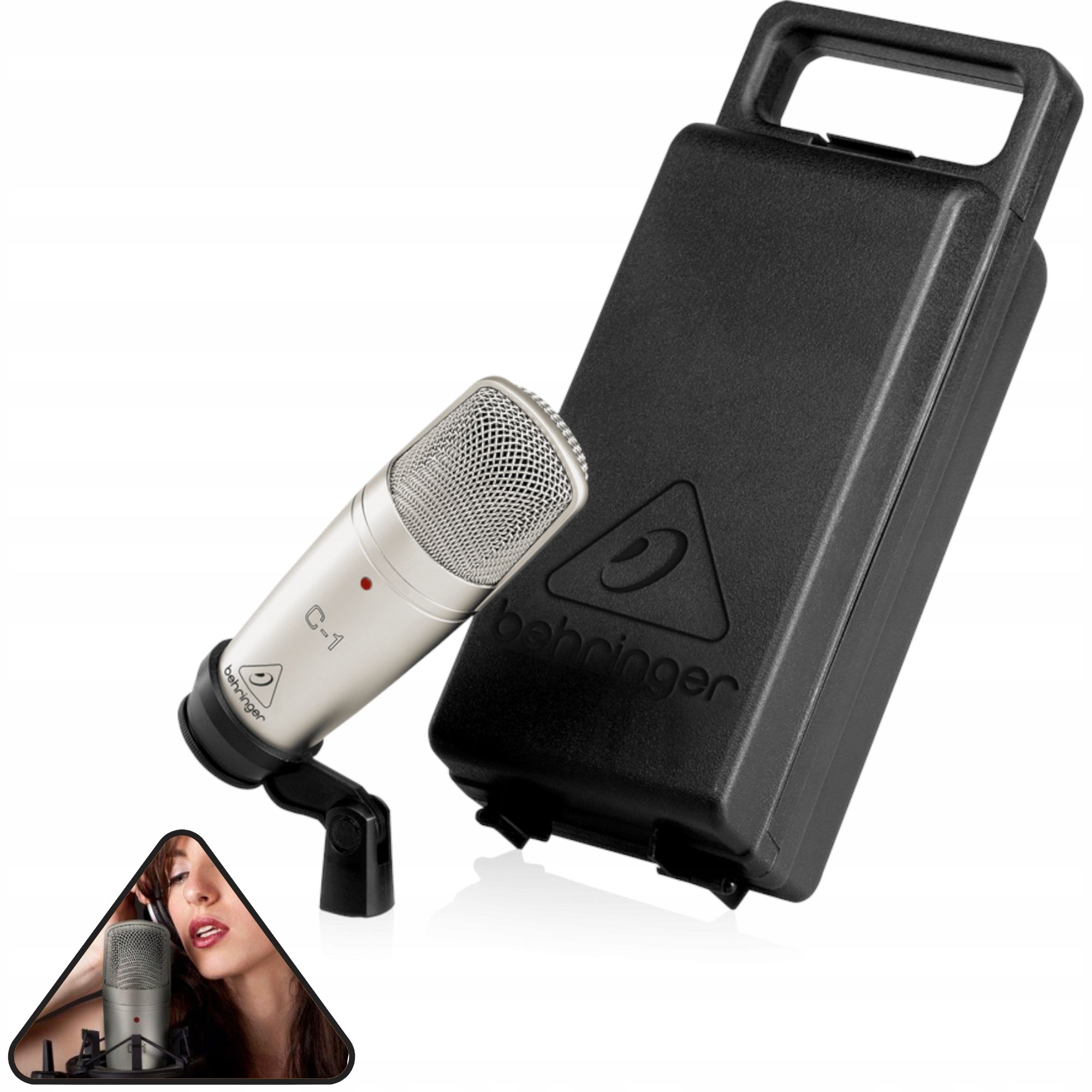  Bv4038 wielkomembranowy kondensatorinis mikrofonas stovas vokalas usb behringeris