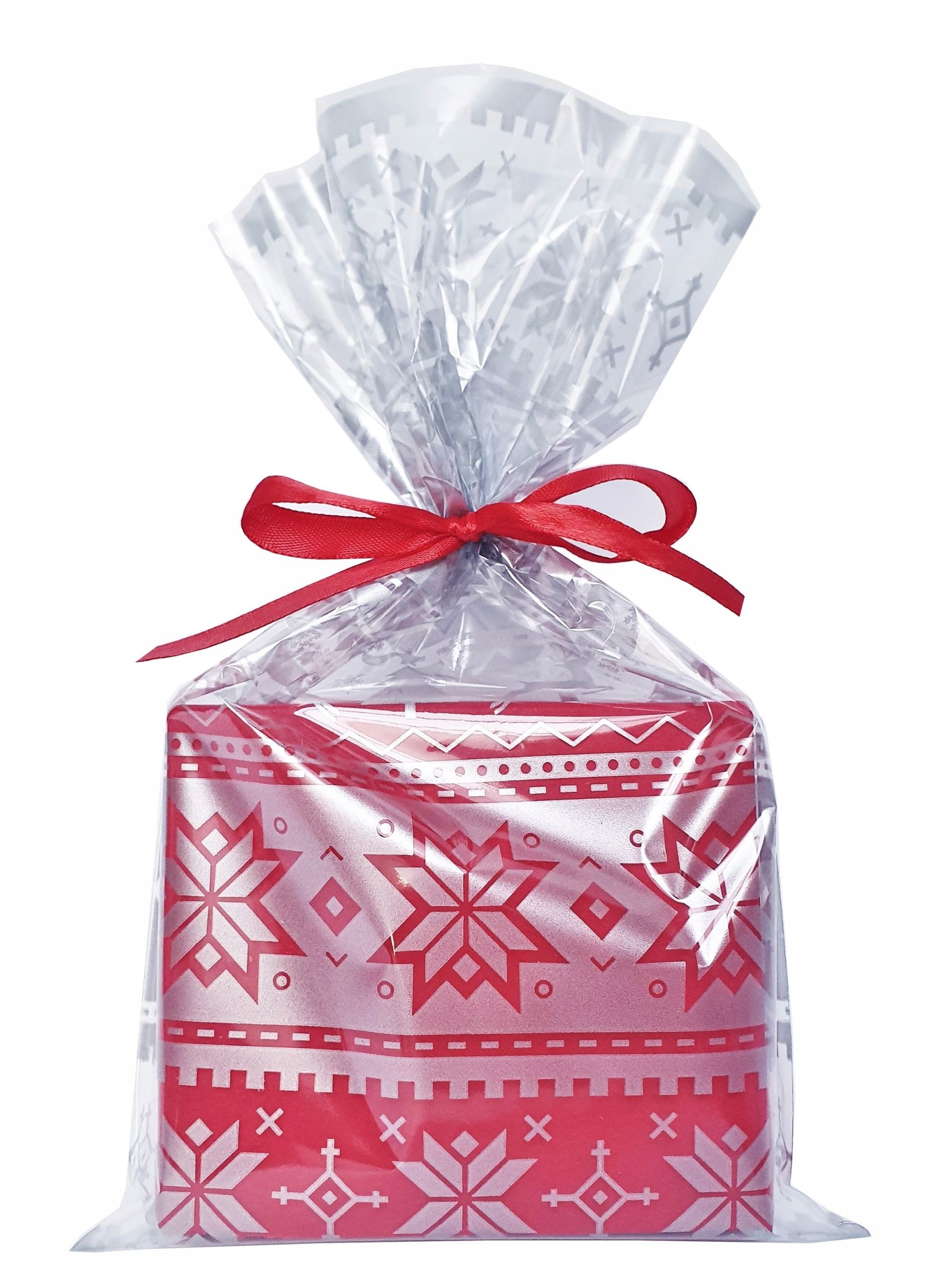  Tašky celofán plast dárek slavnostní santa claus 25x40 10 ks.