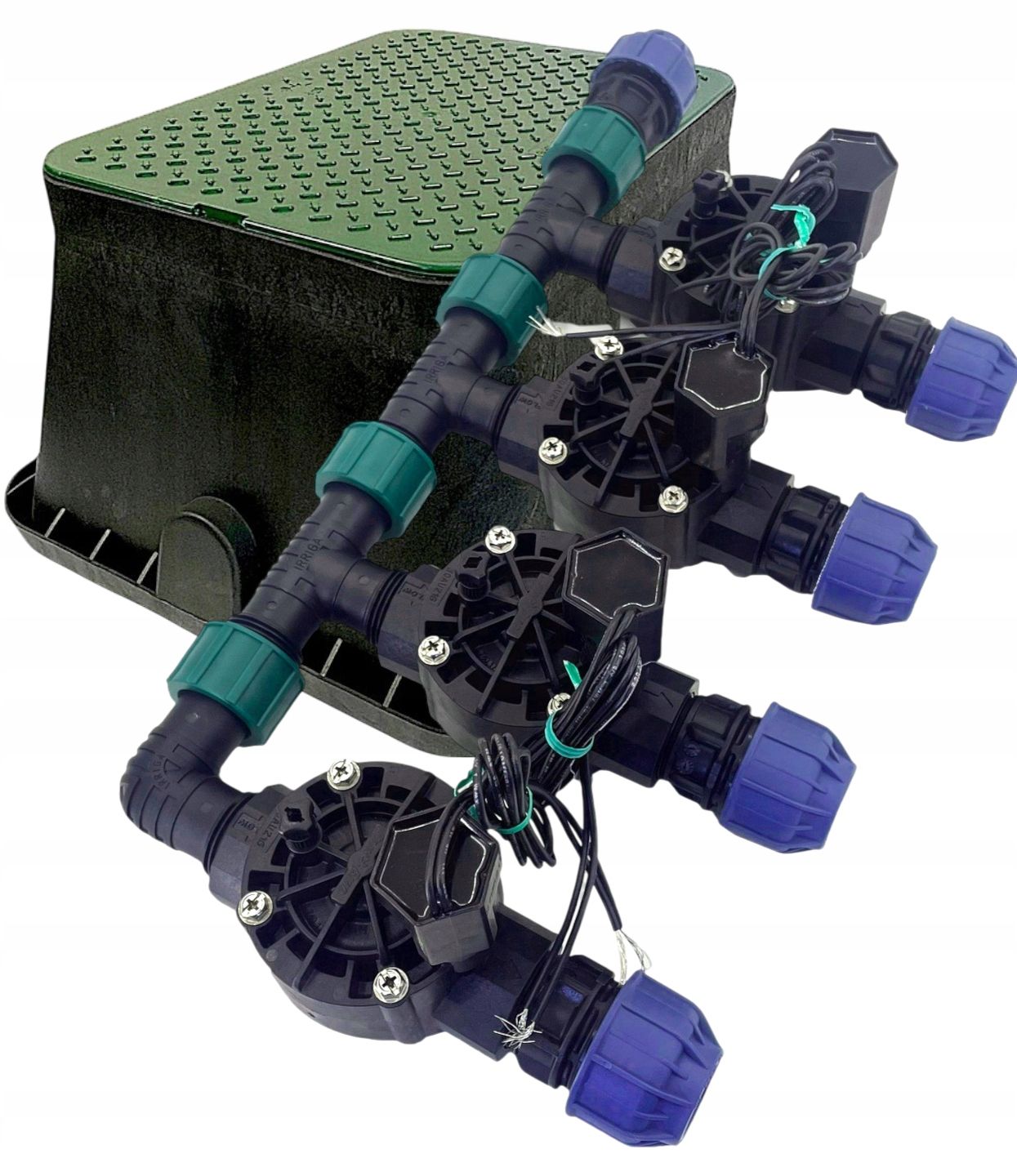  Set automatic irrigation garden 4 sections 12 sprinklers + box