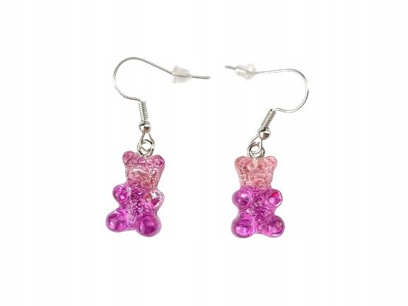  Ohrringe mis gumisie gumis gummibärchen rosa-blaue farben verdunkelt 07