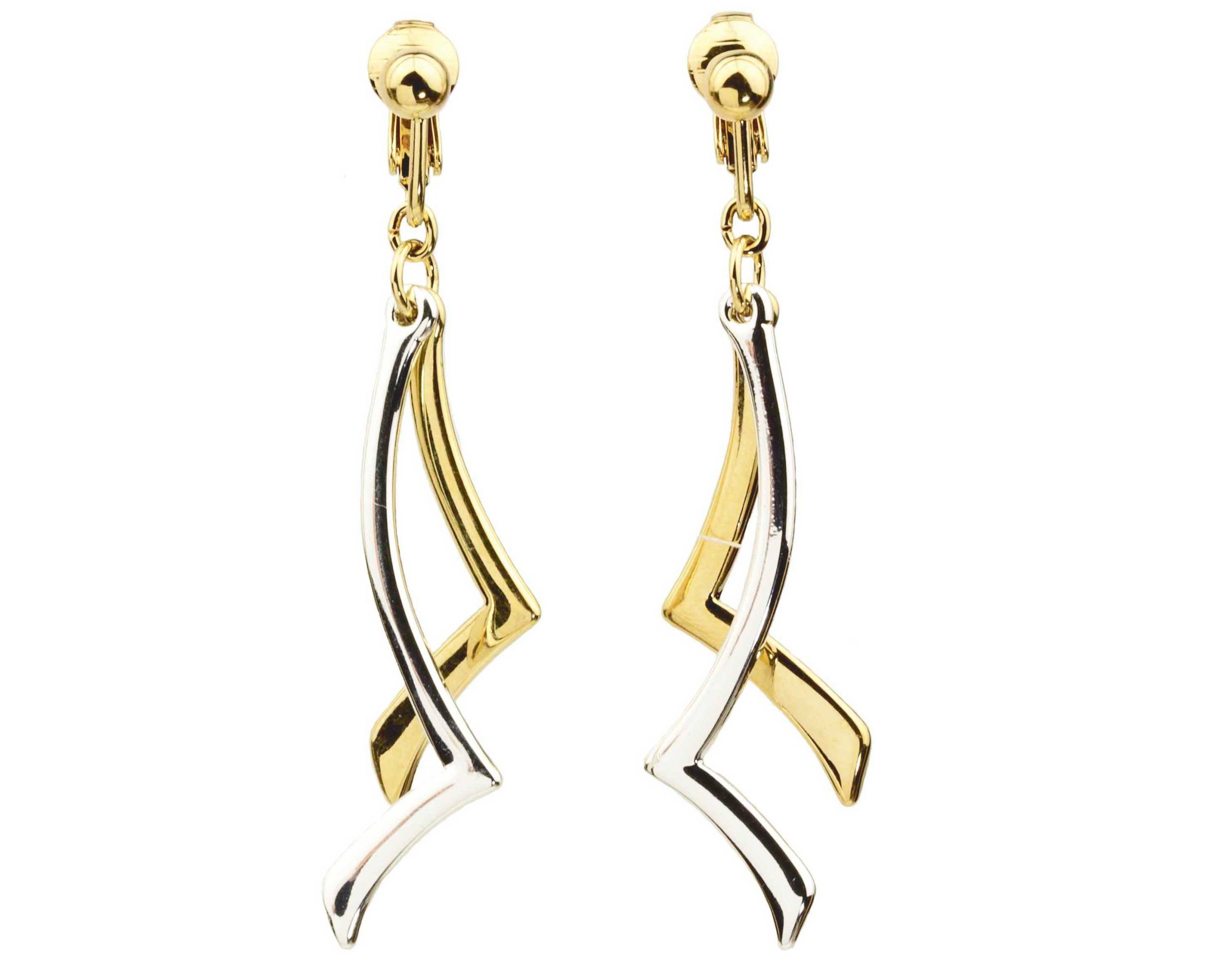  Lang clips golden damen leicht hängend groß beeindruckend für die ohren colibra