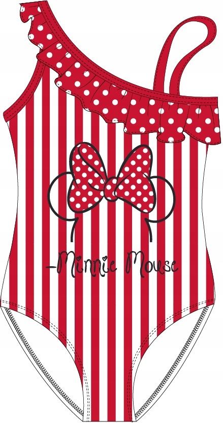 Swimsuit minnie 0484 striped r. 116/122