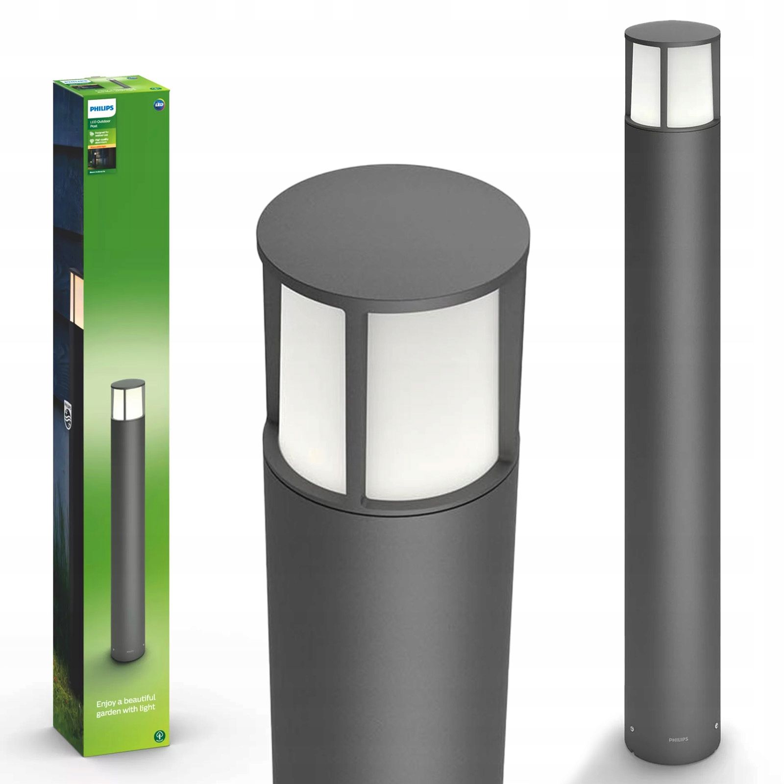  Sodo lempa išorinis stulpelis 96cm led 12w 1200lm 4000k ip44 philips