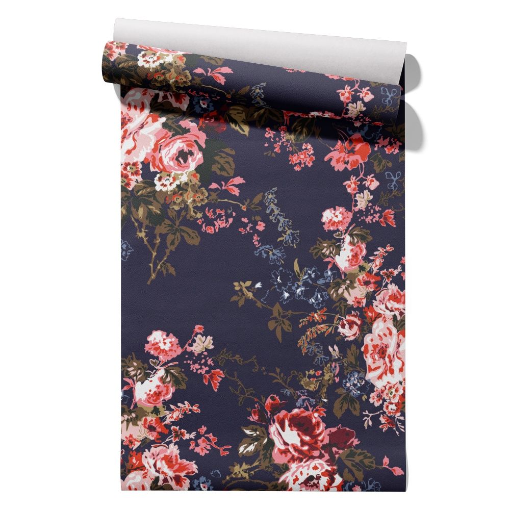  Wallpaper non-woven fabric pastel cherries wallpaper in a roll 50cm x 6,1mb