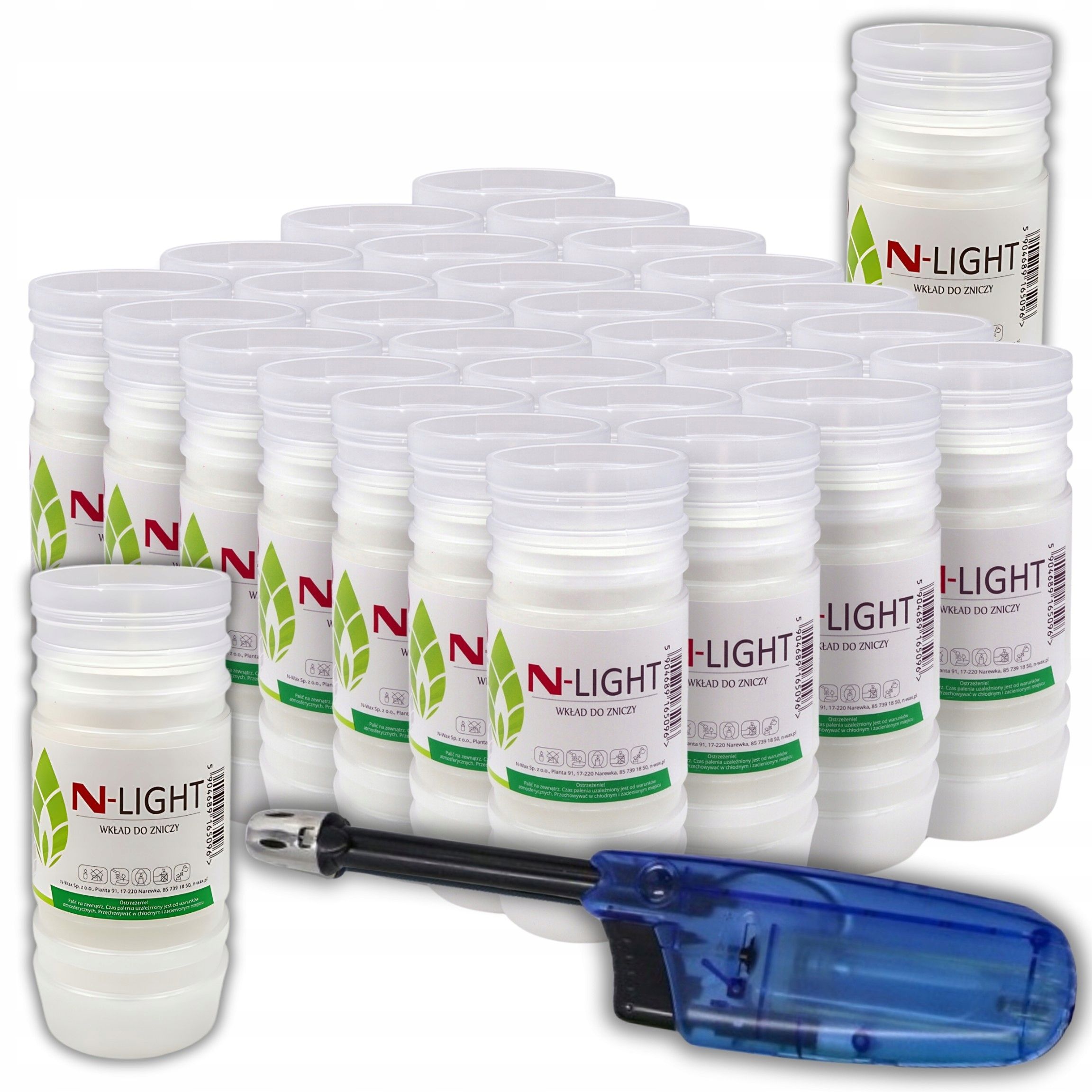  Grabkerzeneinsätze paraffin 5 tage 120h 24 pcs. grabkerzen beitrag + feuerzeug